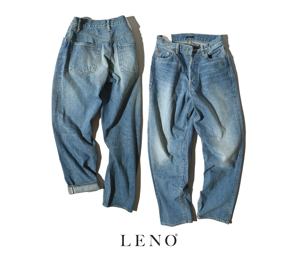 LENO リノ LOOSE TAPERED JEANS -FADE INDIGO- ルーズ テーパード