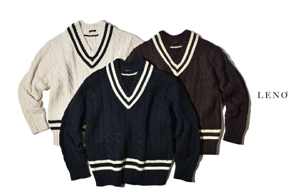 30％OFF SALE セール】LENO リノ TILDEN KNIT SWEATER チルデンニット