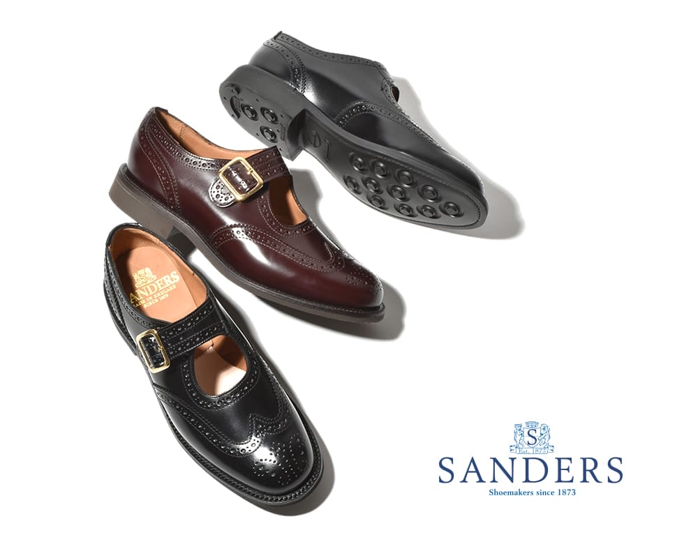 サンダース SANDERS フィーメール パンチド サンダル 革靴 ストラップ