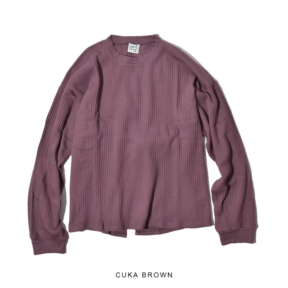 ベースレンジ Baserange SHAW LONG SLEEVE TEE-FLEECE RIB シャウ