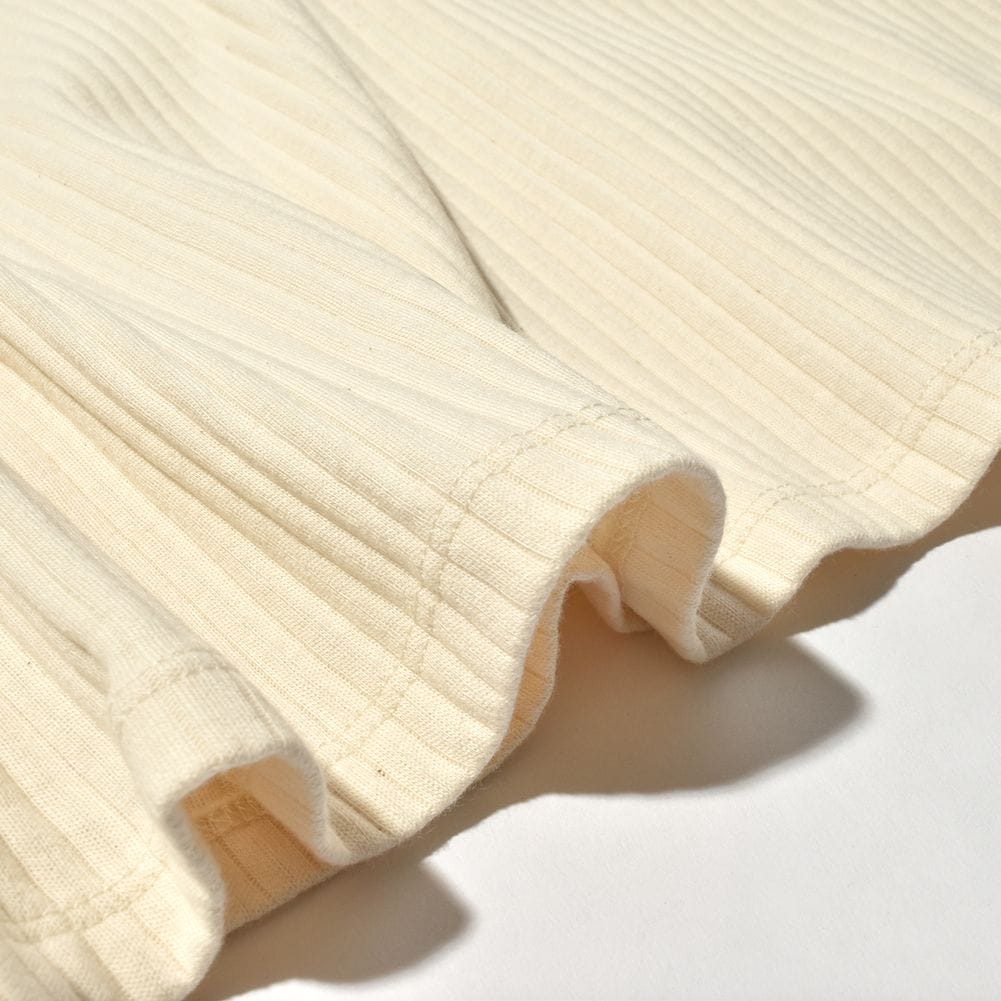 BASERANGE ベースレンジ　Shaw Tee ベージュ ベースレンジ Baserange SHAW TEE-FLEECE RIB シャウ Tシャツ