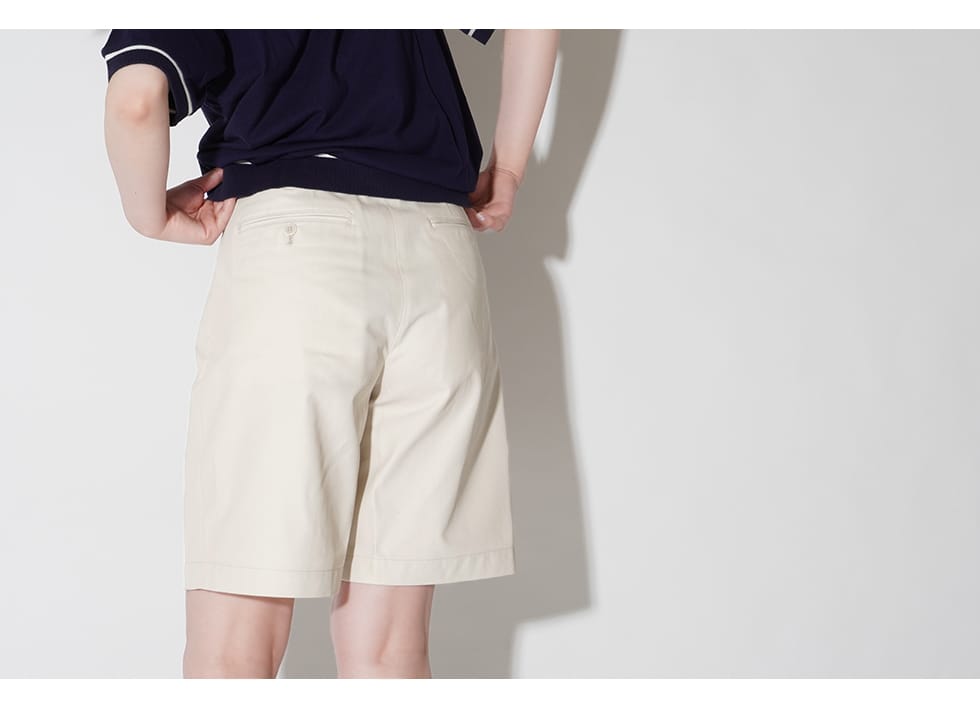 LENO/ 2 TUCK SHORT TROUSERS|2タック ショート トラウザーズ パンツ2