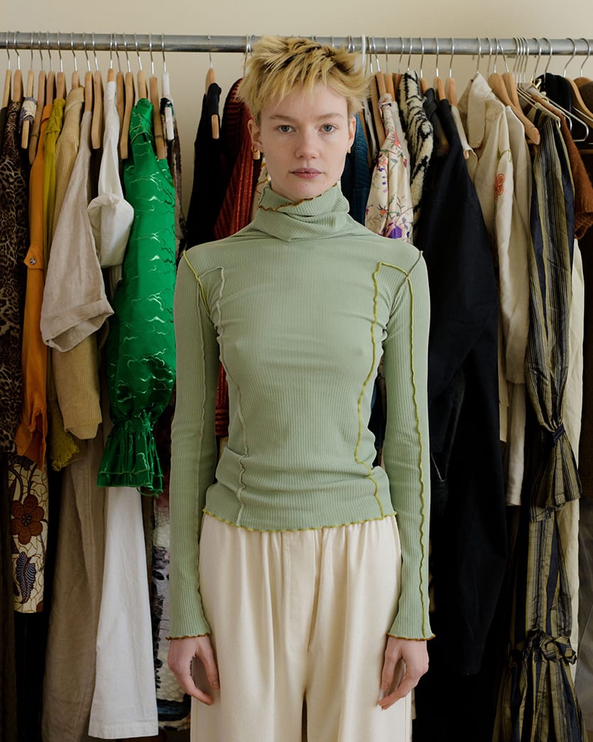 BASERANGE/OMATO TURTLE NECK COTTON RIB|オマト タートルネック