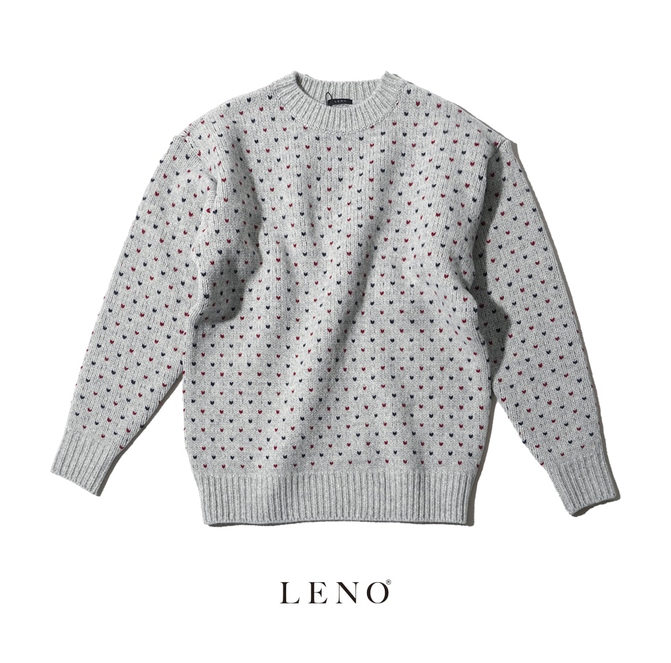 LENO リノ BIRD'S-EYE JACQUARD SWEATER バーズアイ