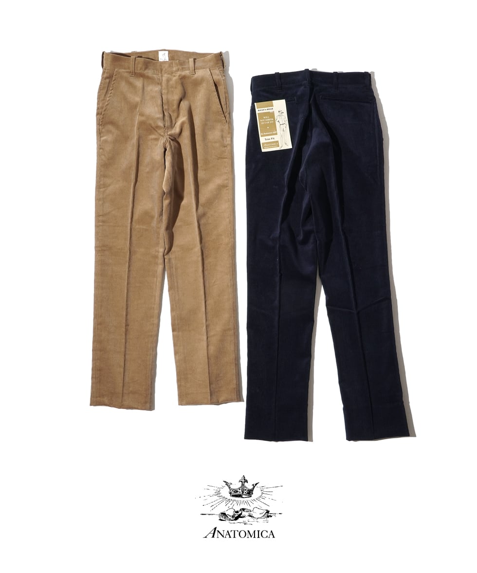 アナトミカ ANATOMICA メンズ TRIM FIT PANTS CORDUROY トリムフィット ...