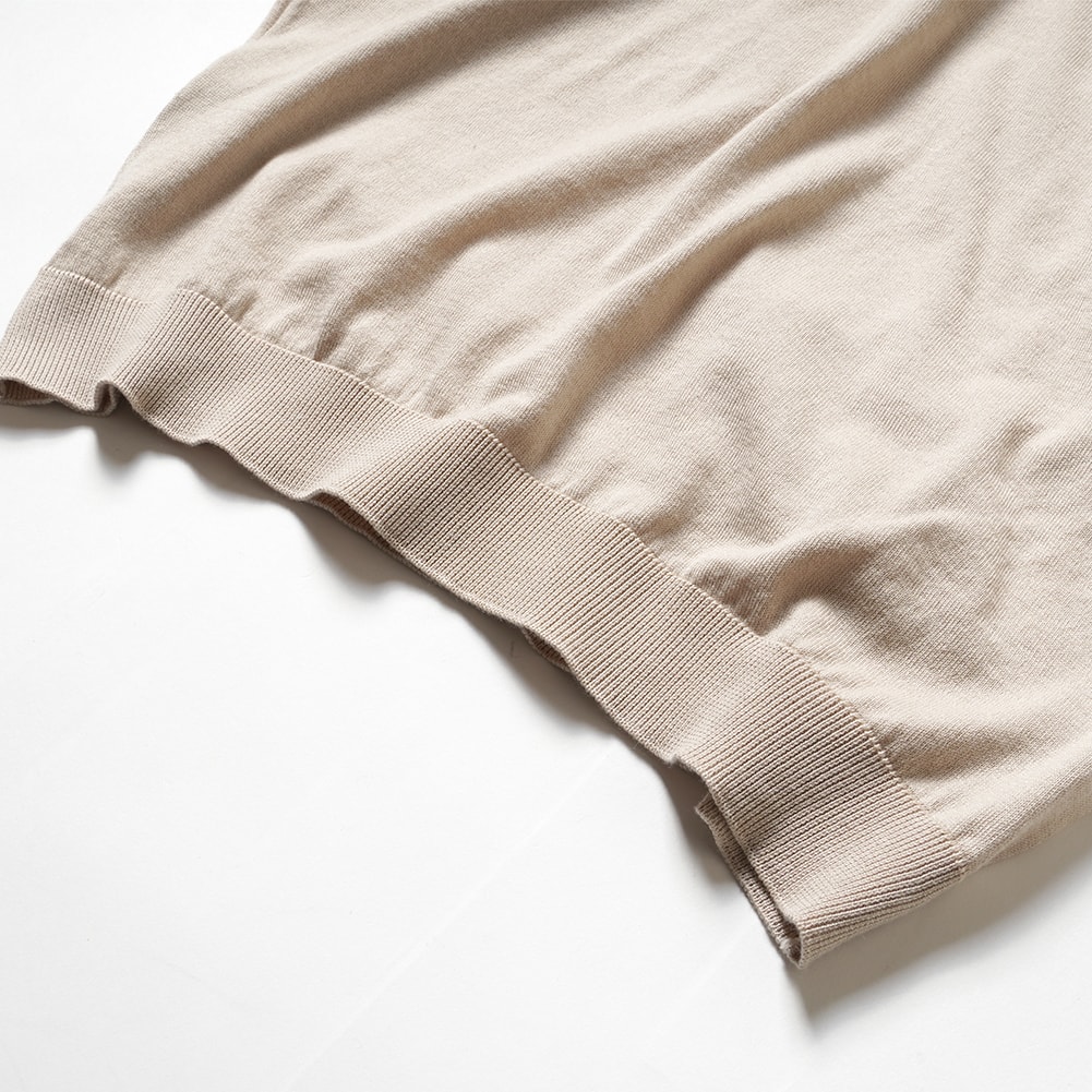 JOHN SMEDLEY/30G半袖モックネックニット シーアイランドコットン