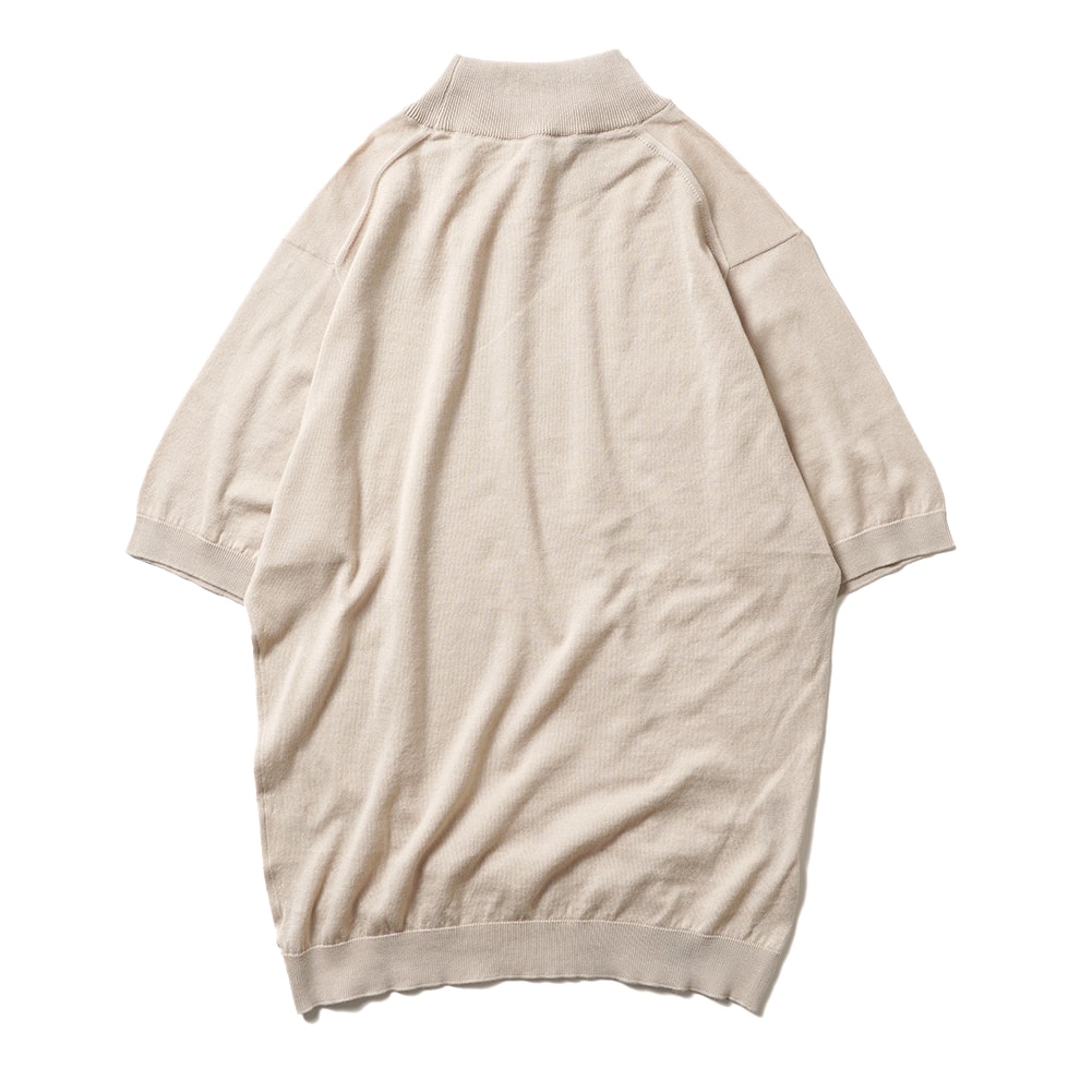 JOHN SMEDLEY/30G半袖モックネックニット シーアイランドコットン
