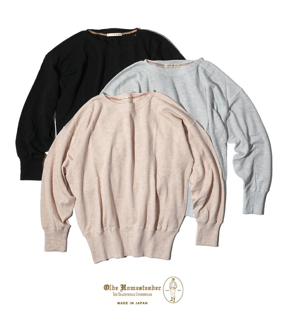 OLDE HOMESTEADER/EXTRA COTTON JERSEY CREW NECK LONG SLEEVE