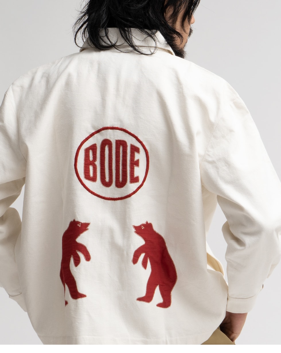 BODE(ボーディ)/BOAR APPLIQUE JACKET（ボア アップリケ ジャケット