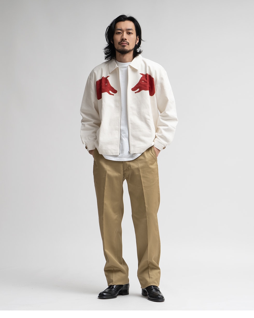 BODE(ボーディ)/BOAR APPLIQUE JACKET（ボア アップリケ ジャケット