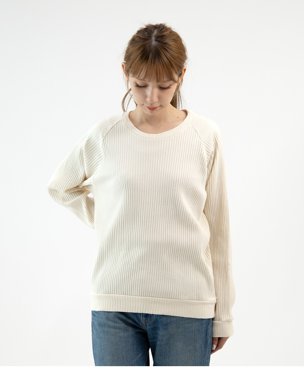 ベースレンジ Baserange BASIC SWEAT TEE-FLEECE RIB ベーシック