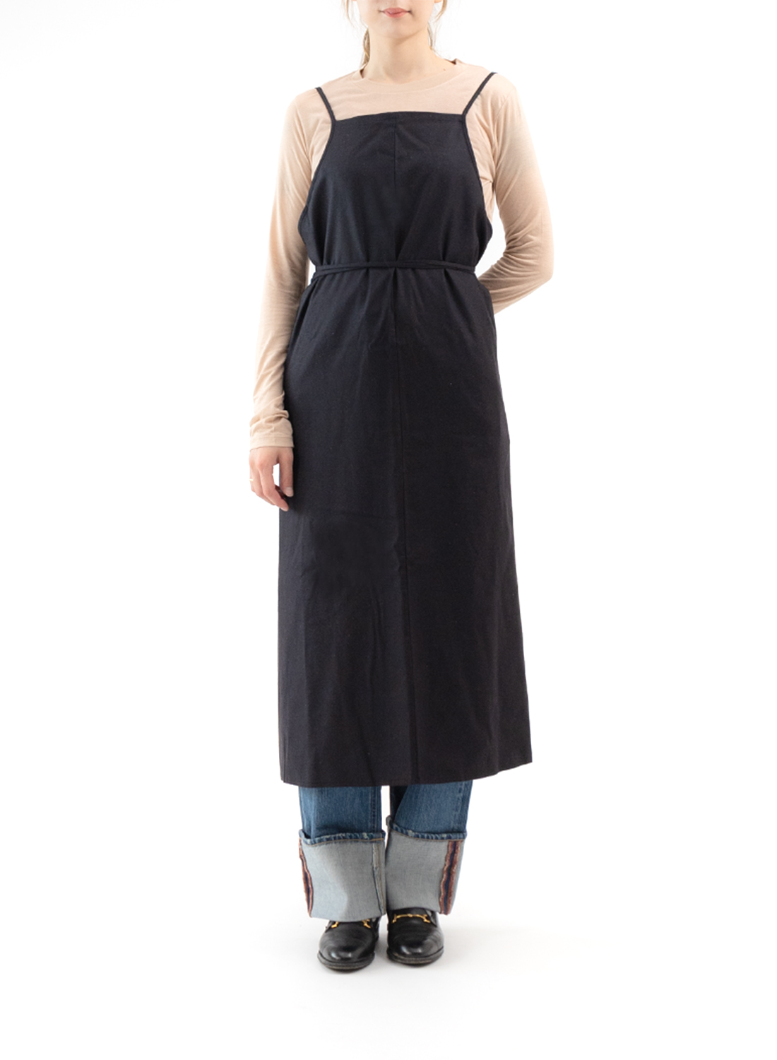 Baserange エプロンワンピース　アイボリー　xs BASERANGE apron dress silk XS beige | eBay