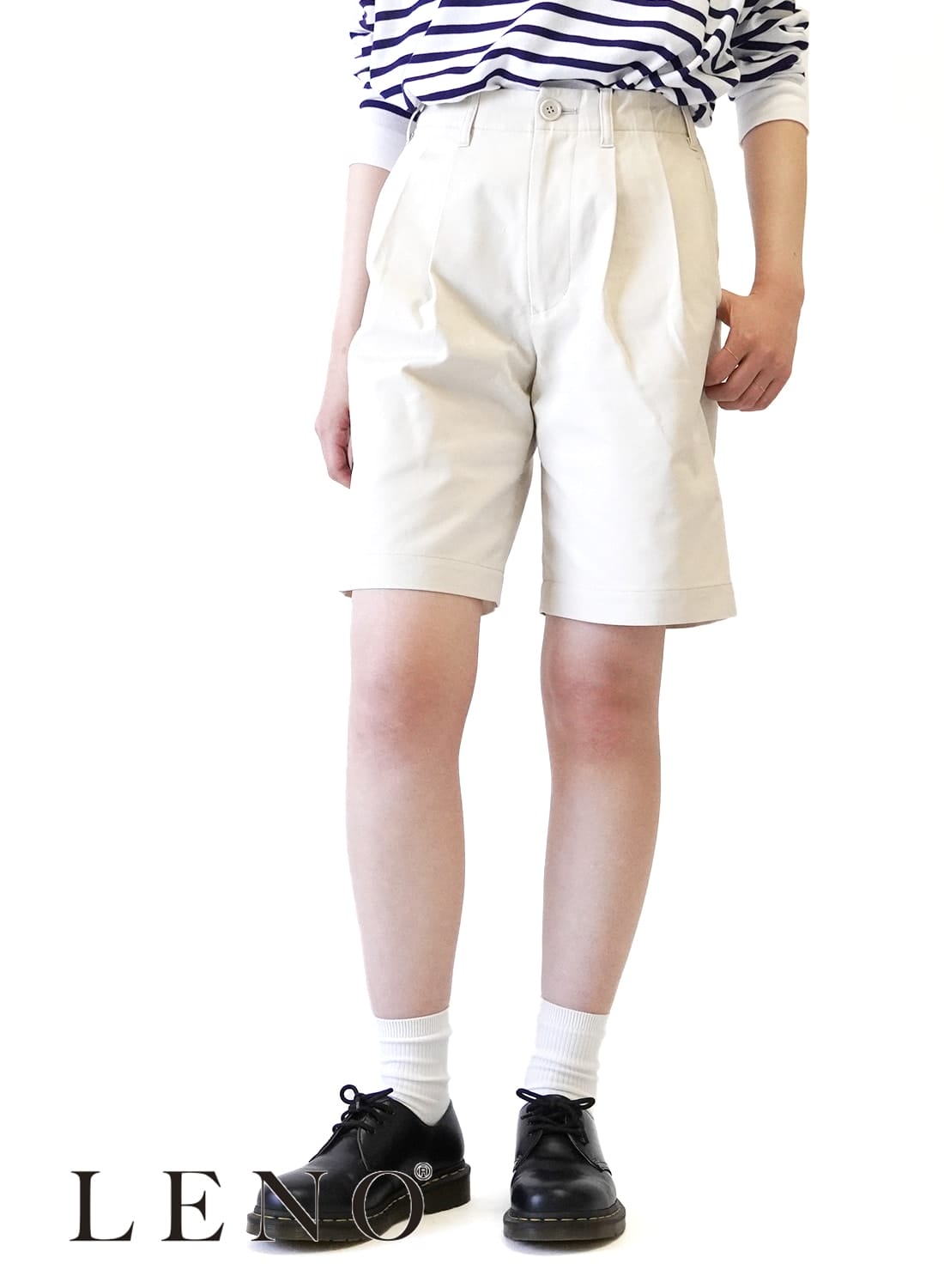 LENO リノ 【WOMENS】 2 TUCK SHORT TROUSERS 2タック ショート