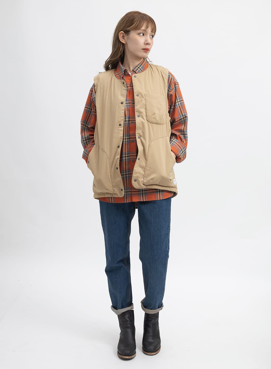 NANGA(ナンガ)FADE PLAID CAMP SHIRT(フェード プレイド キャンプ シャツ)チェック チェックシャツ ネルシャツ フランネル  アウトドア メンズ すべての商品| MOONLOID