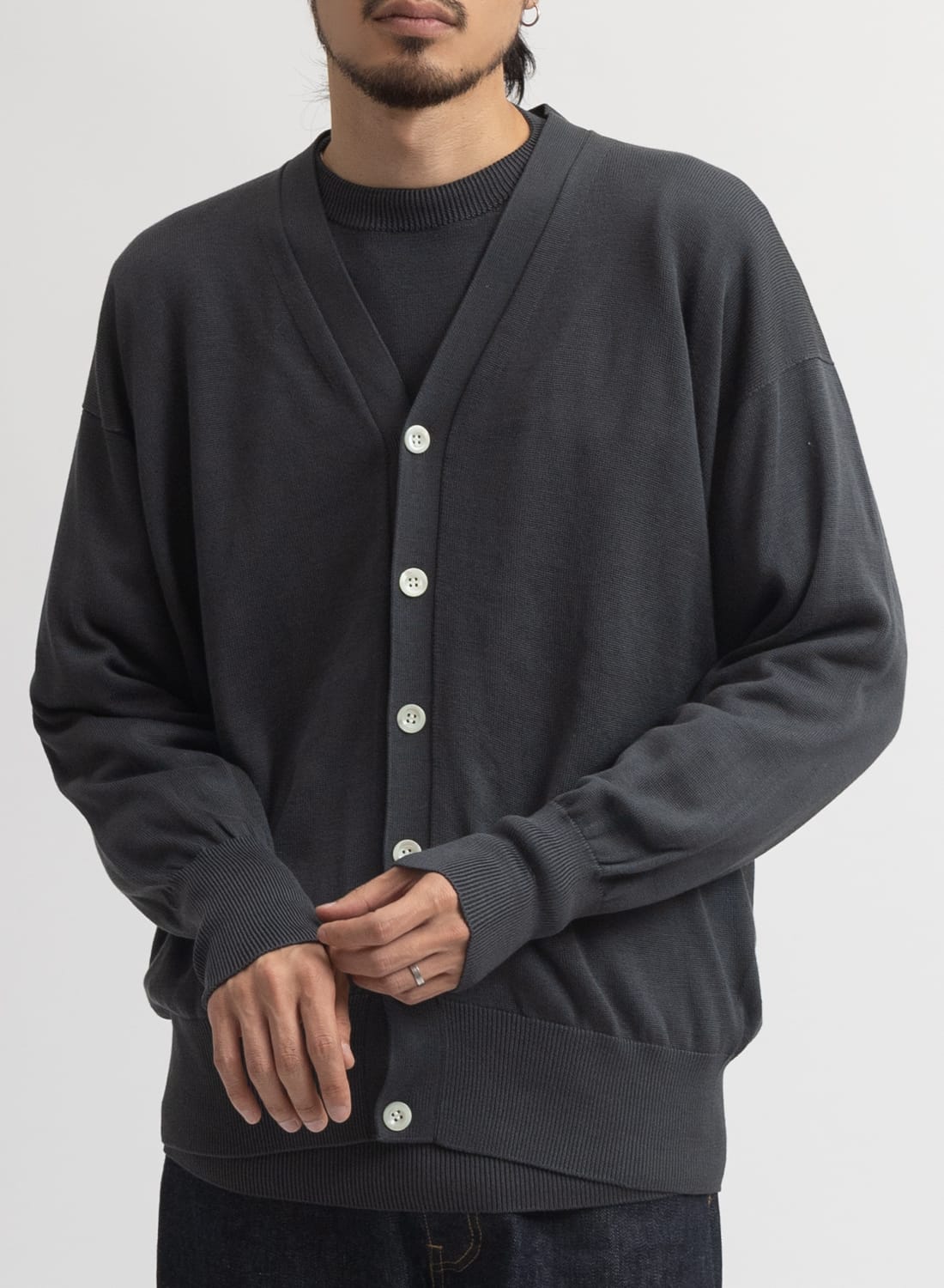 olde h &daughter カーディガン　espresso bk006-as.jpg
