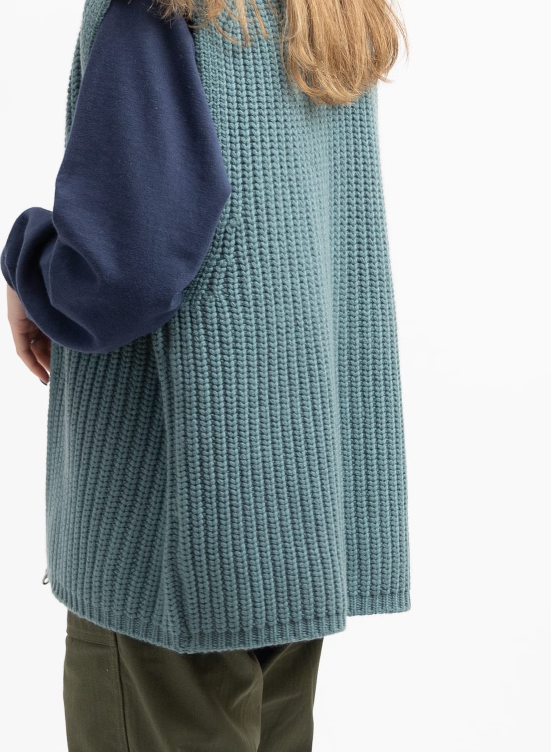 welenode RACCOON WOOL DRAPE SWEATER ベスト