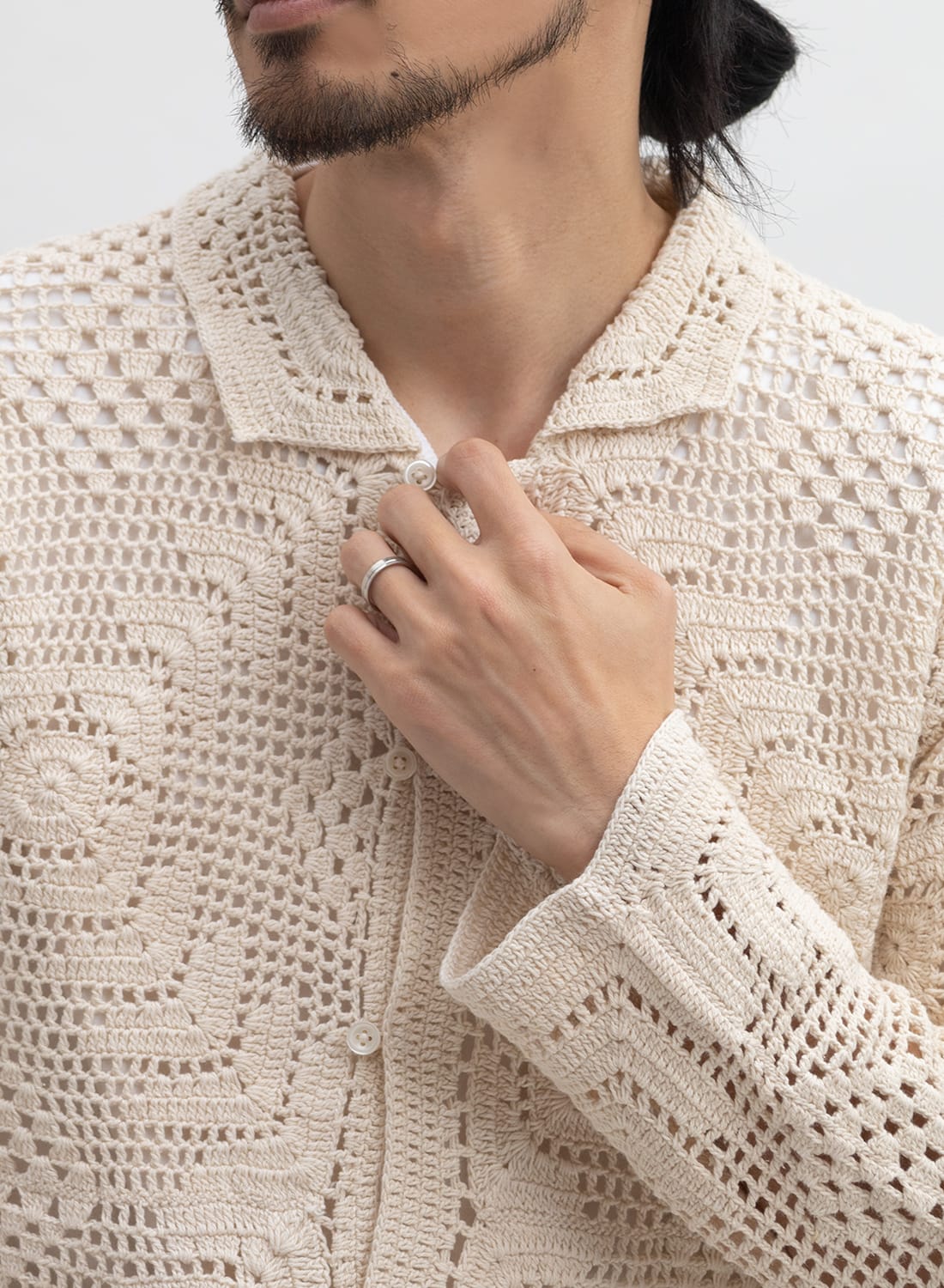 bode MANCHESTER CROCHET SHIRT クロシェ シャツ BODE Unisex Men's Manchester Multicolor Crochet Knit Button