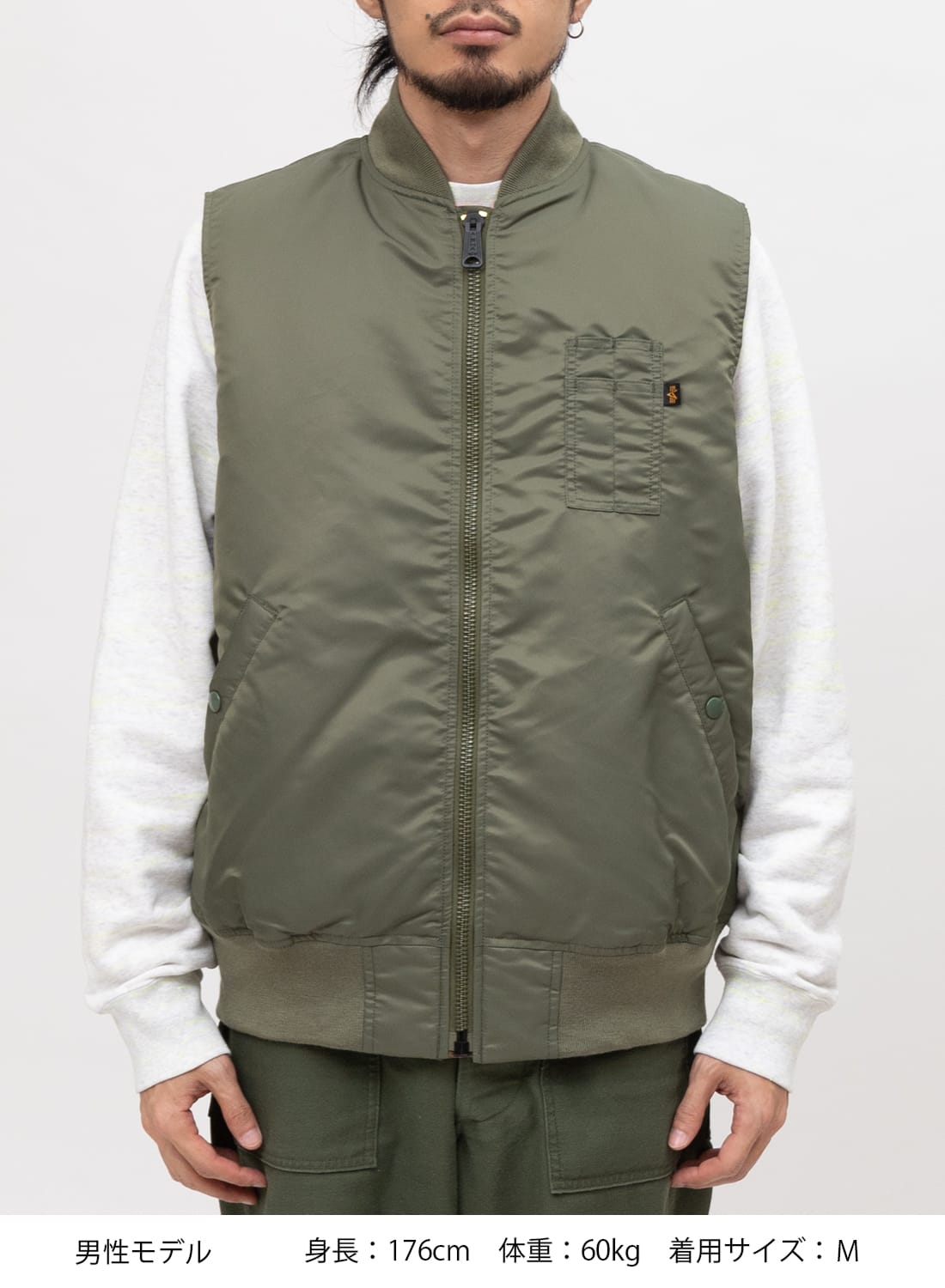 ALPHA(アルファ)MA-1 DOWN VEST(MA-1 ダウン ベスト)ダウン