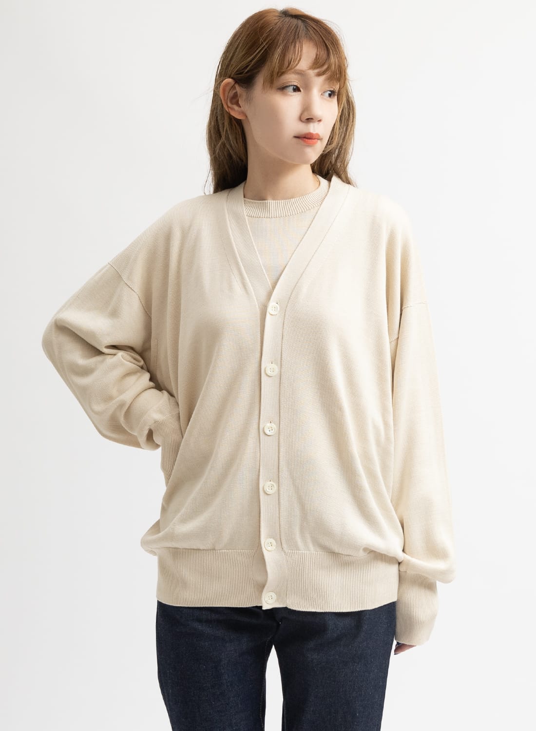 olde h &daughter カーディガン　espresso bk006-l-as.jpg