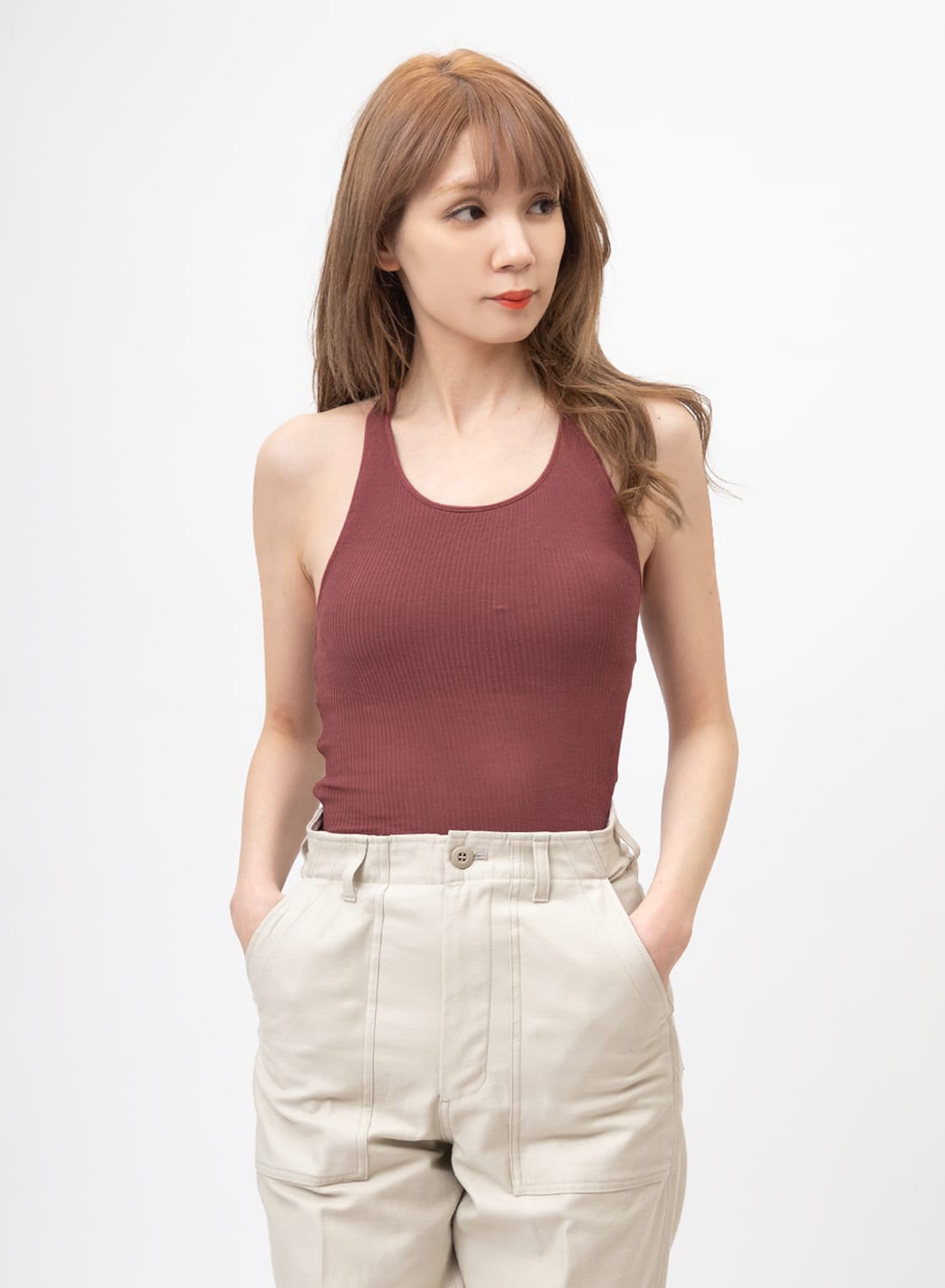 TWIST COTTON ASYM BRA TT|ツイスト コットン アシンメトリー ブラ