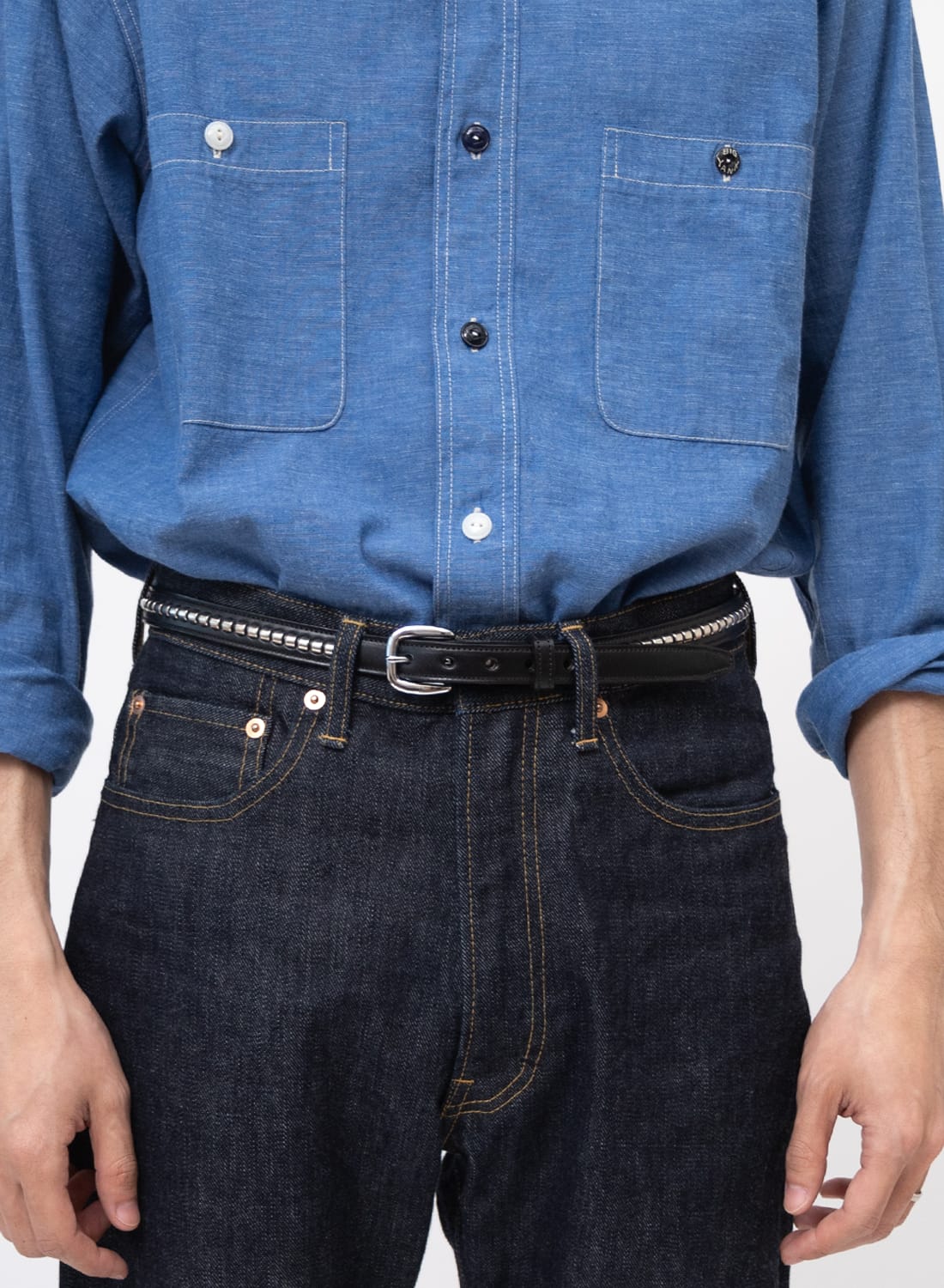 TORY LEATHER（トリーレザー） 3ピース シルバーバックルベルト