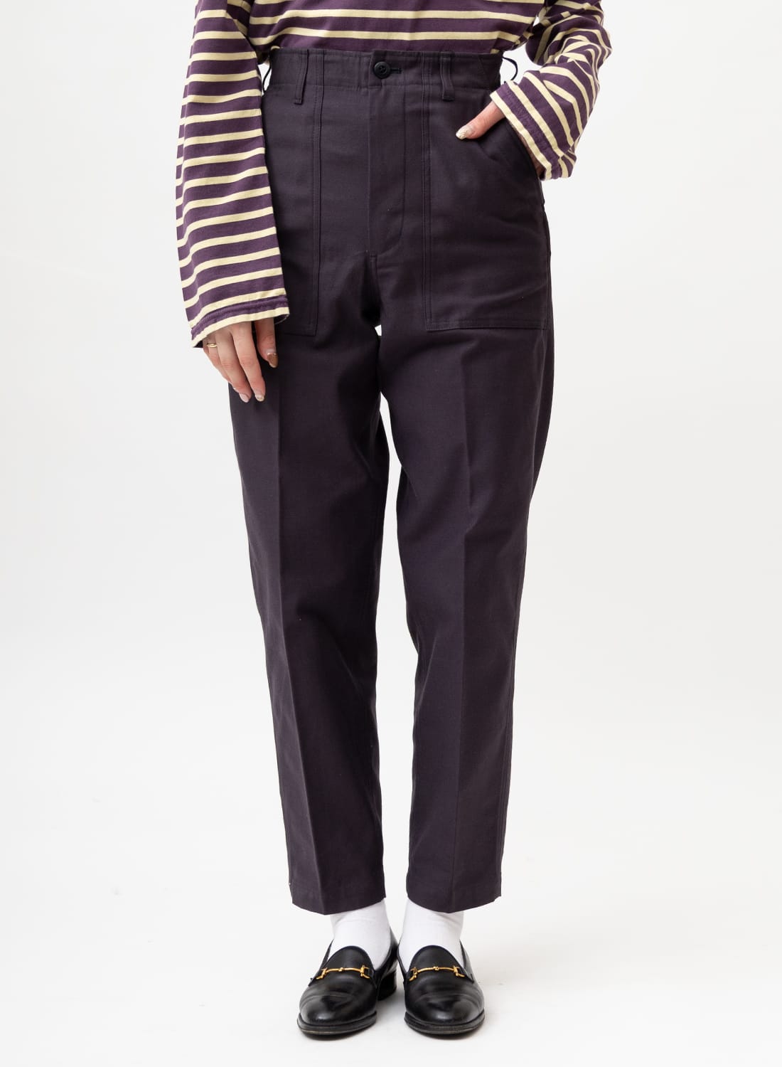 新品タグ付き シンゾーン shinzone BAKER PANTS 36ネイビー Shinzone(シンゾーン)/BAKER PANTS(ベイカー パンツ)/レディース