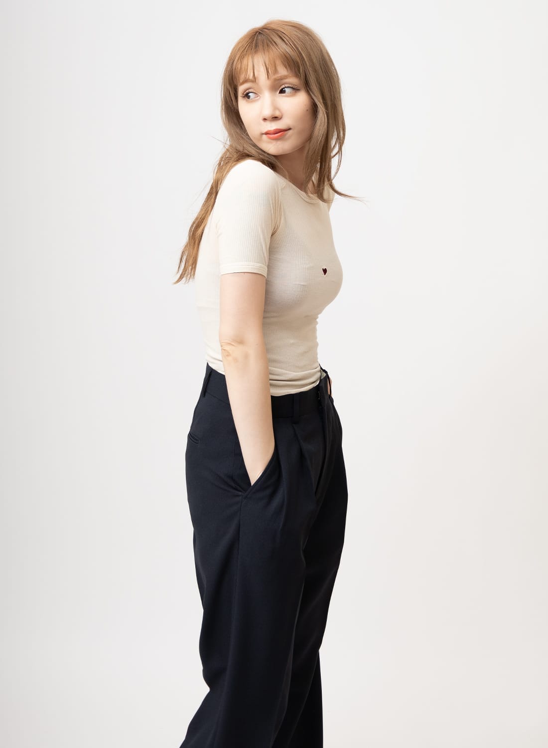 Baserange(ベースレンジ)/HEART SHORT SLEEVE(ハート ショート