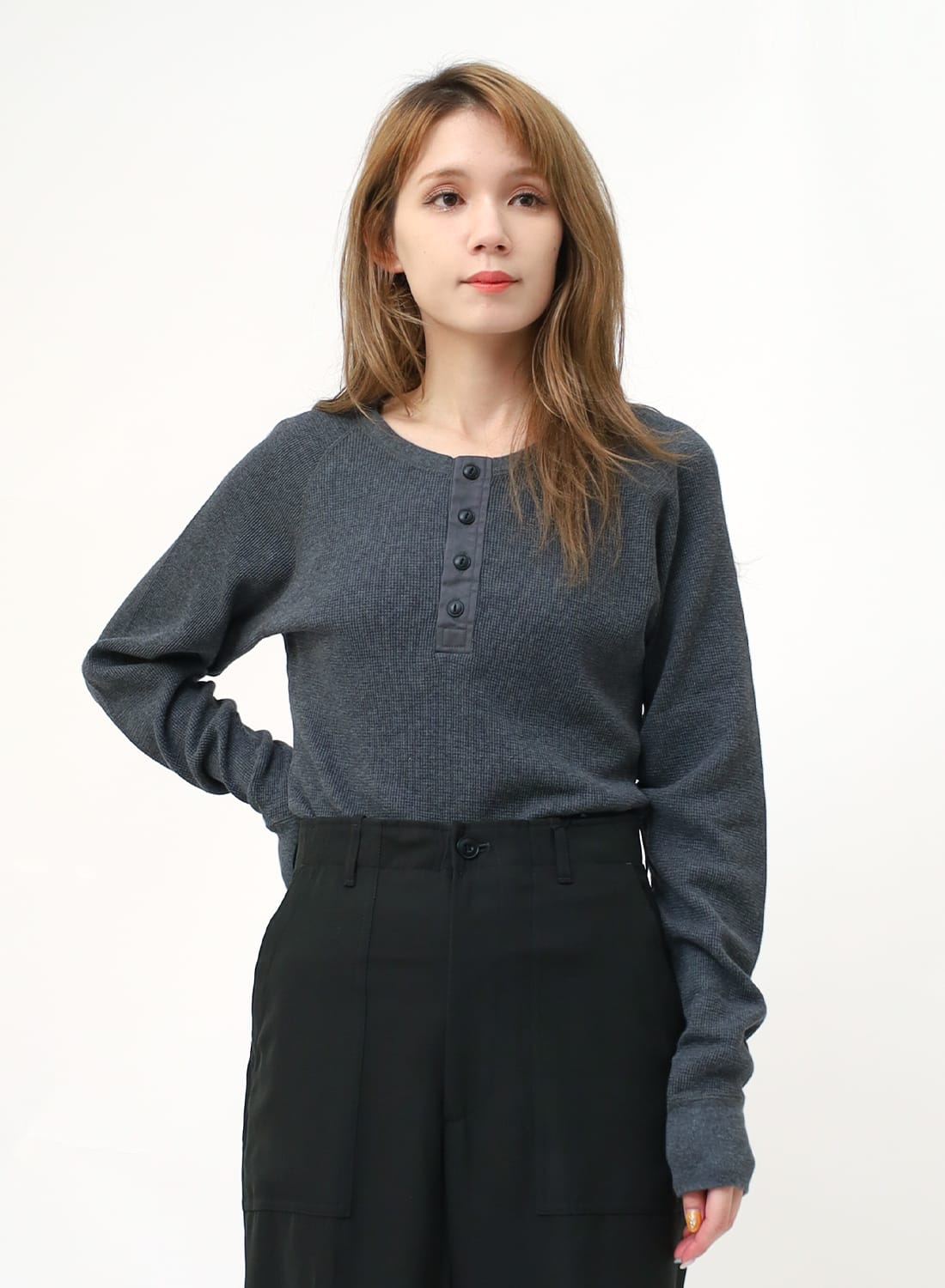 Shinzone(シンゾーン)/WAFFLE LONG SLEEVES TEE(ワッフル ロング