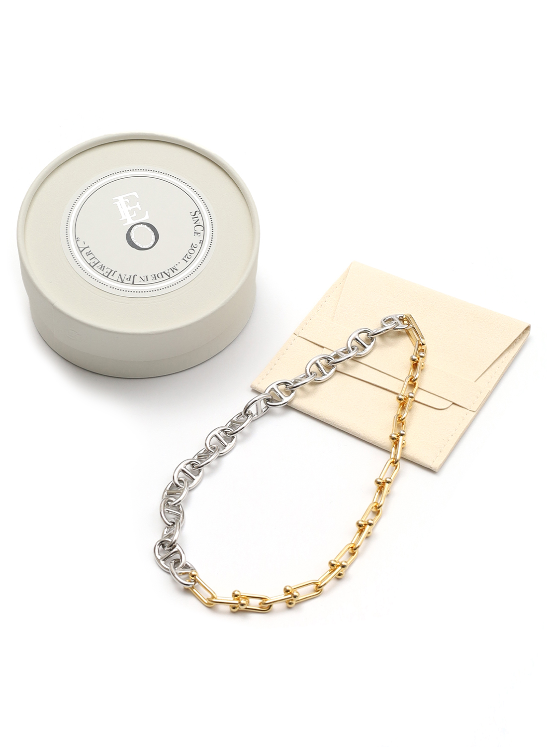 EO(イオ)/Two tone necklace(ツートーン ネックレス)/ゴールド