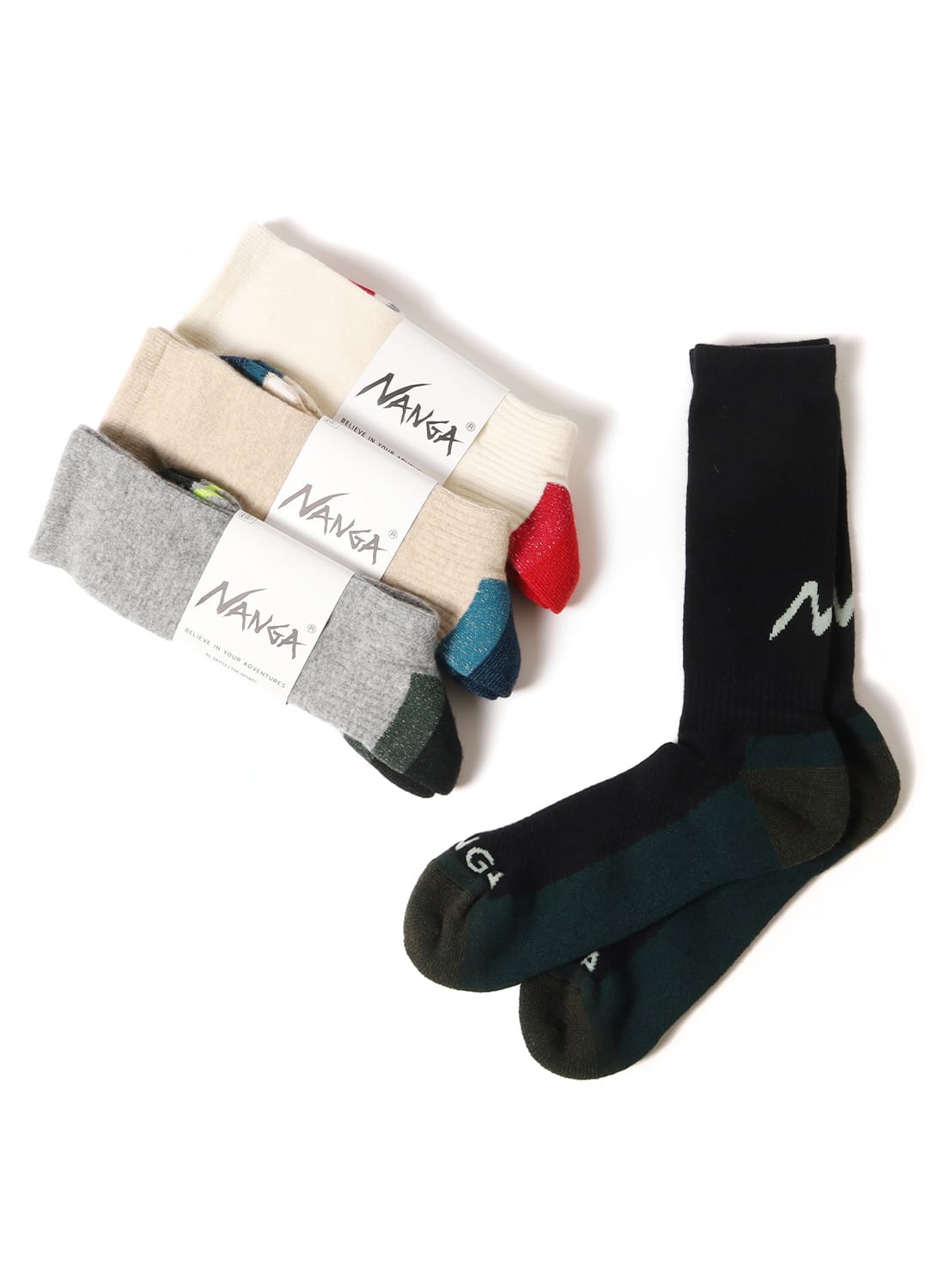 NANGA(ナンガ)/WOOL PILE COMPRESSION CREW SOCKS(ウール パイル