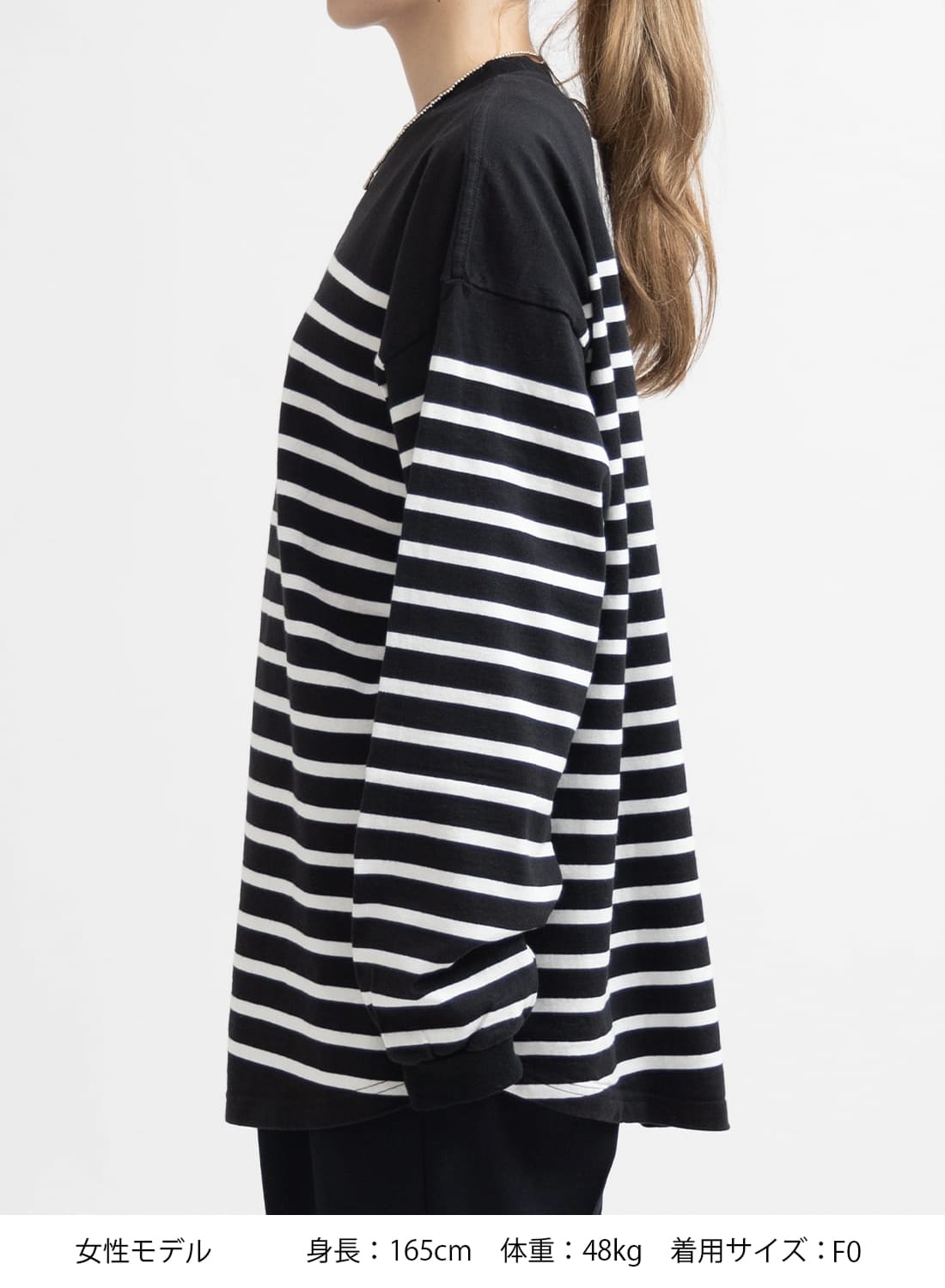 Shinzone - 【美品】  Shinzone / シンゾーン | PANEL BORDER TOP パネルボーダートップ ロングスリーブTシャツ | F | ブラック / ホワイト | レディース THE SHINZONE シンゾーン パネル ボーダー トップス PANEL