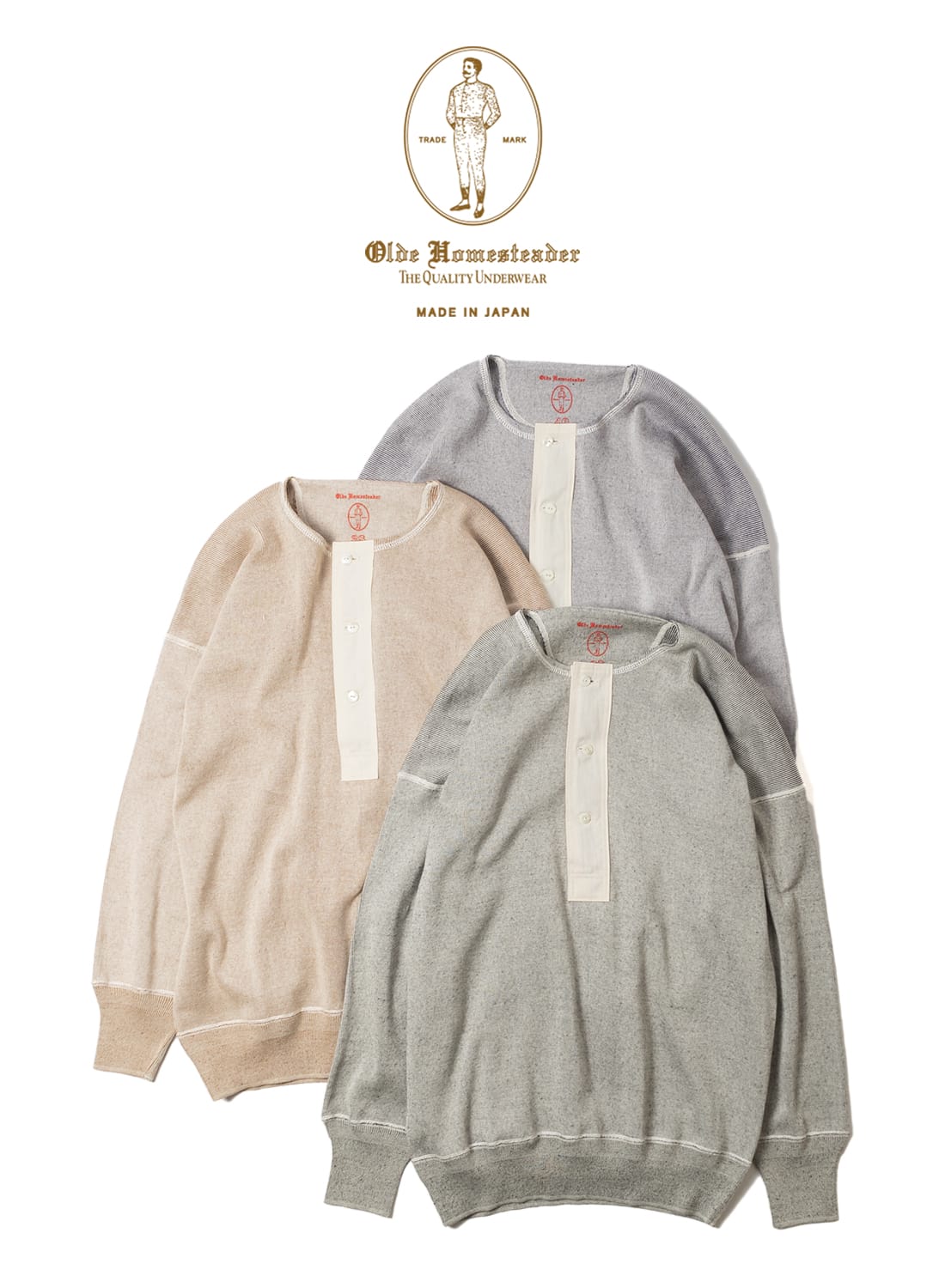 OLDE HOMESTEADER/INTERKNIT RIB HENLY NECK LONG SLEEVE|インター