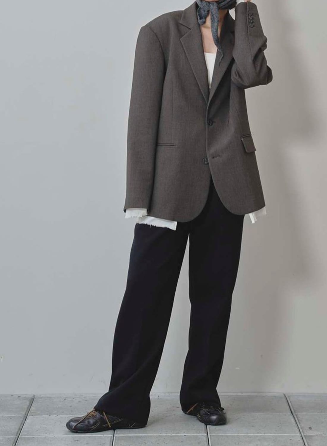 月todayful Over Shoulder Jacket グレー　38 TODAYFUL トゥデイフル 2025prefall アウター Over Shoulder