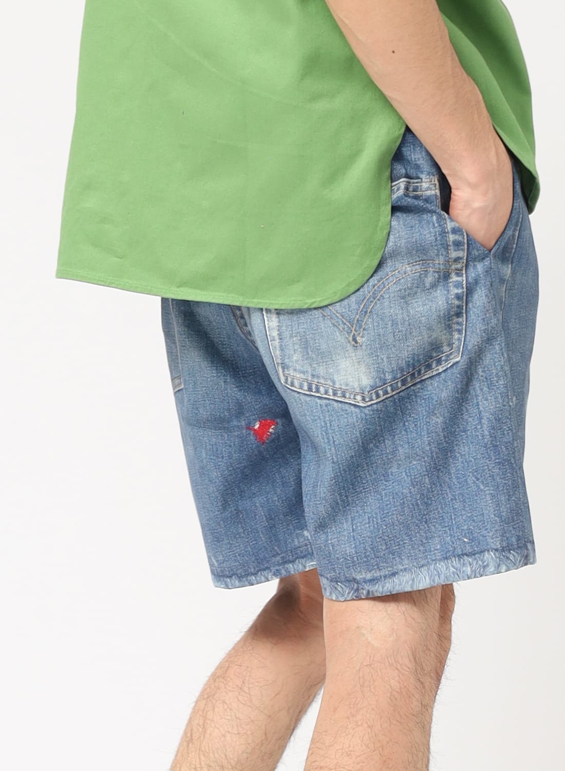 TOLQ（トルク）Trompe l'oeil Denim Swim Shorts