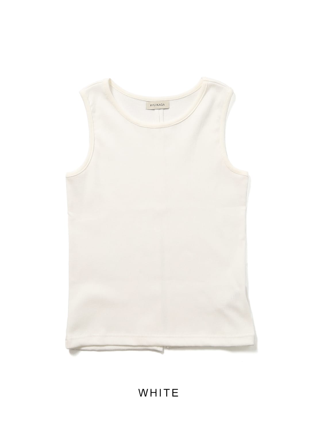 RYU KAGA(リュウ カガ)/Back slit tank-top(バック スリット