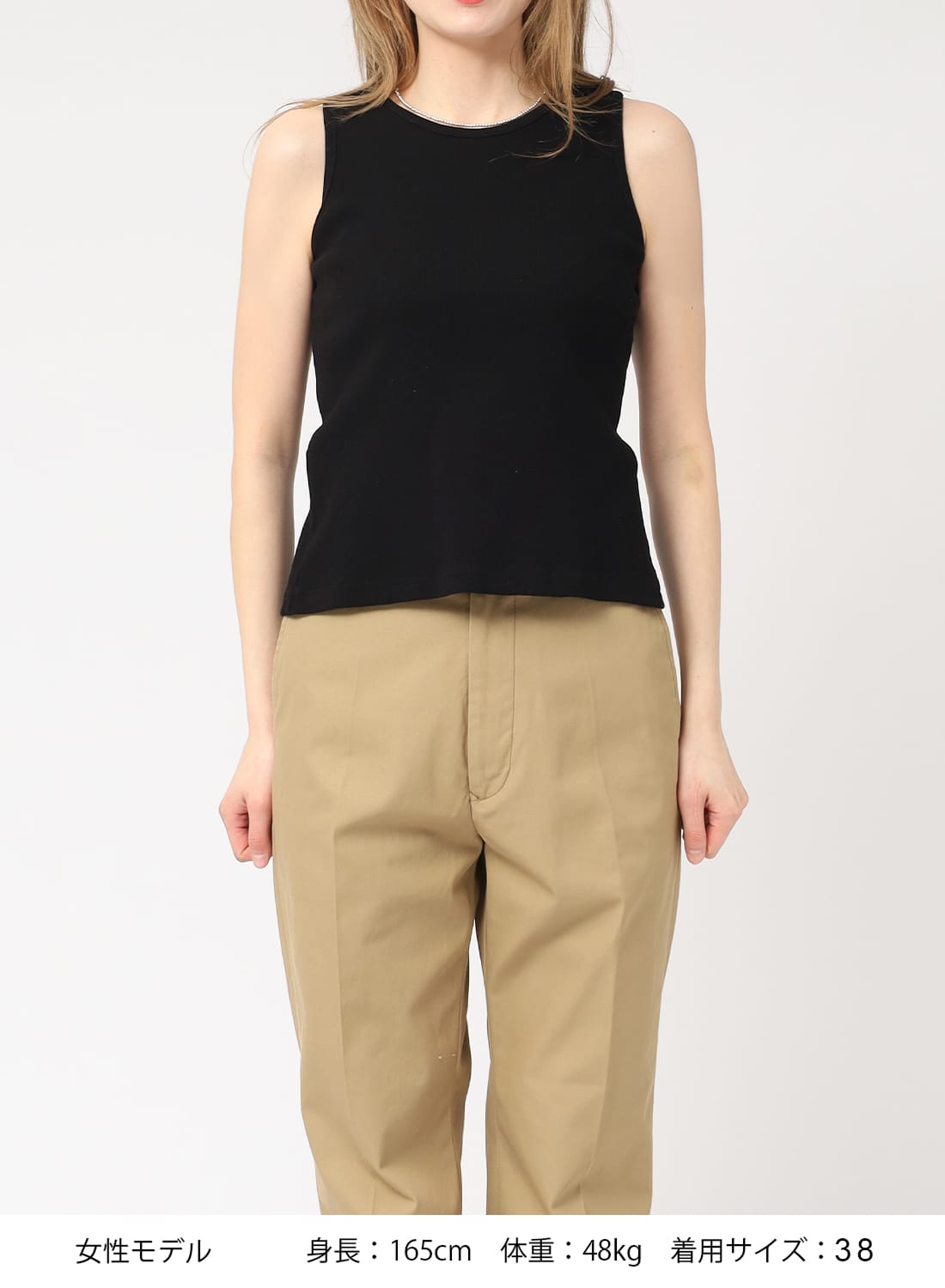 RYU KAGA(リュウ カガ)/Back slit tank-top(バック スリット