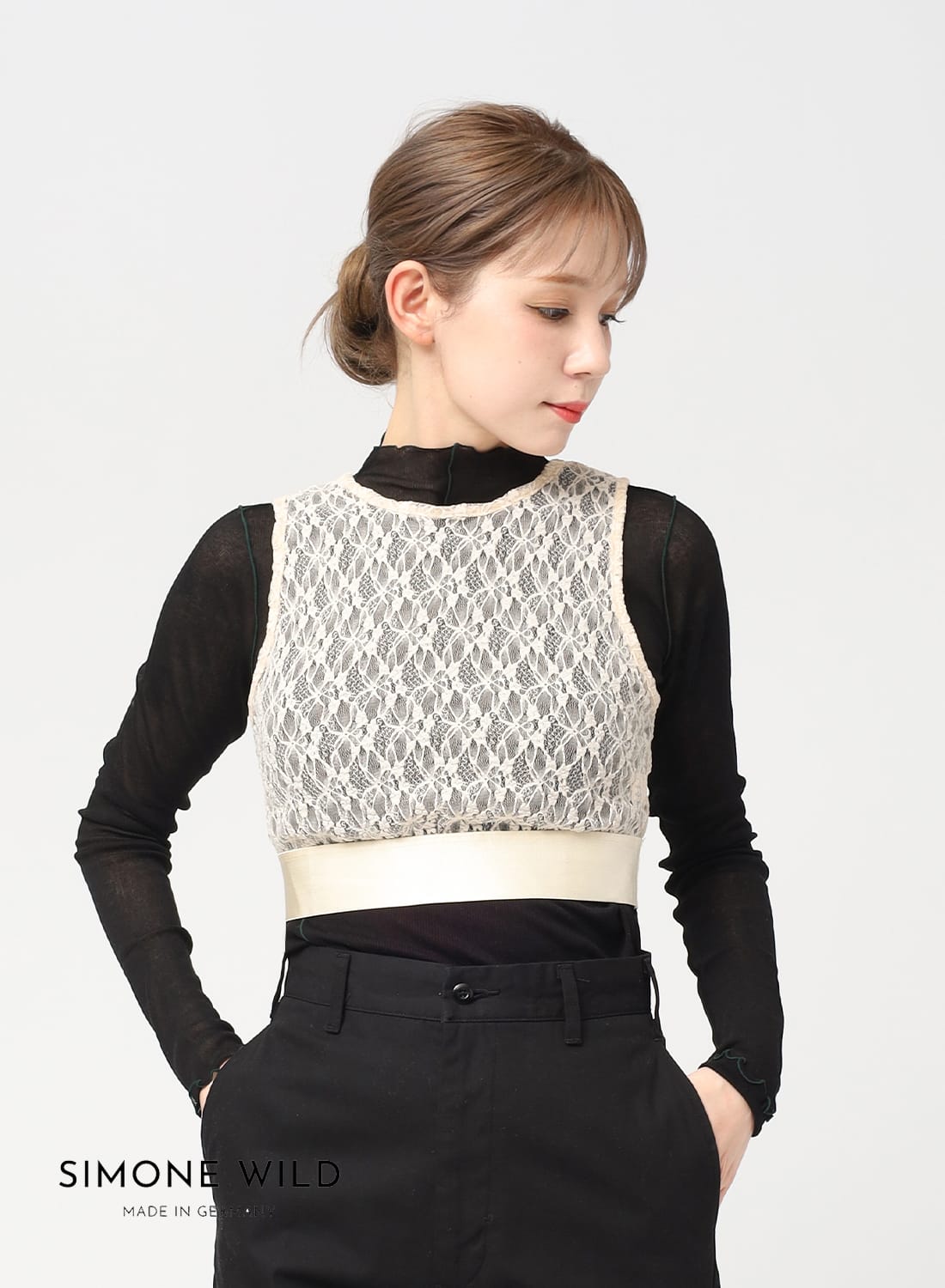 SIMONE WILD(シモーネ ワイルド)】別注 LACE TOPS（Tシャツ