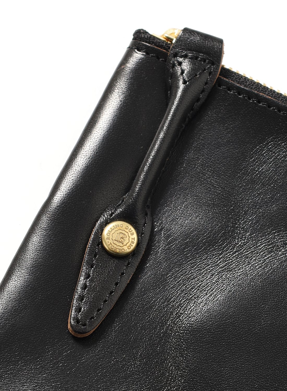 ローリングダブトリオ　ポーチ　Mサイズ ROLLING DUB TRIO “SQUARE ZIP & SNAP POUCH size M”＜BLACK