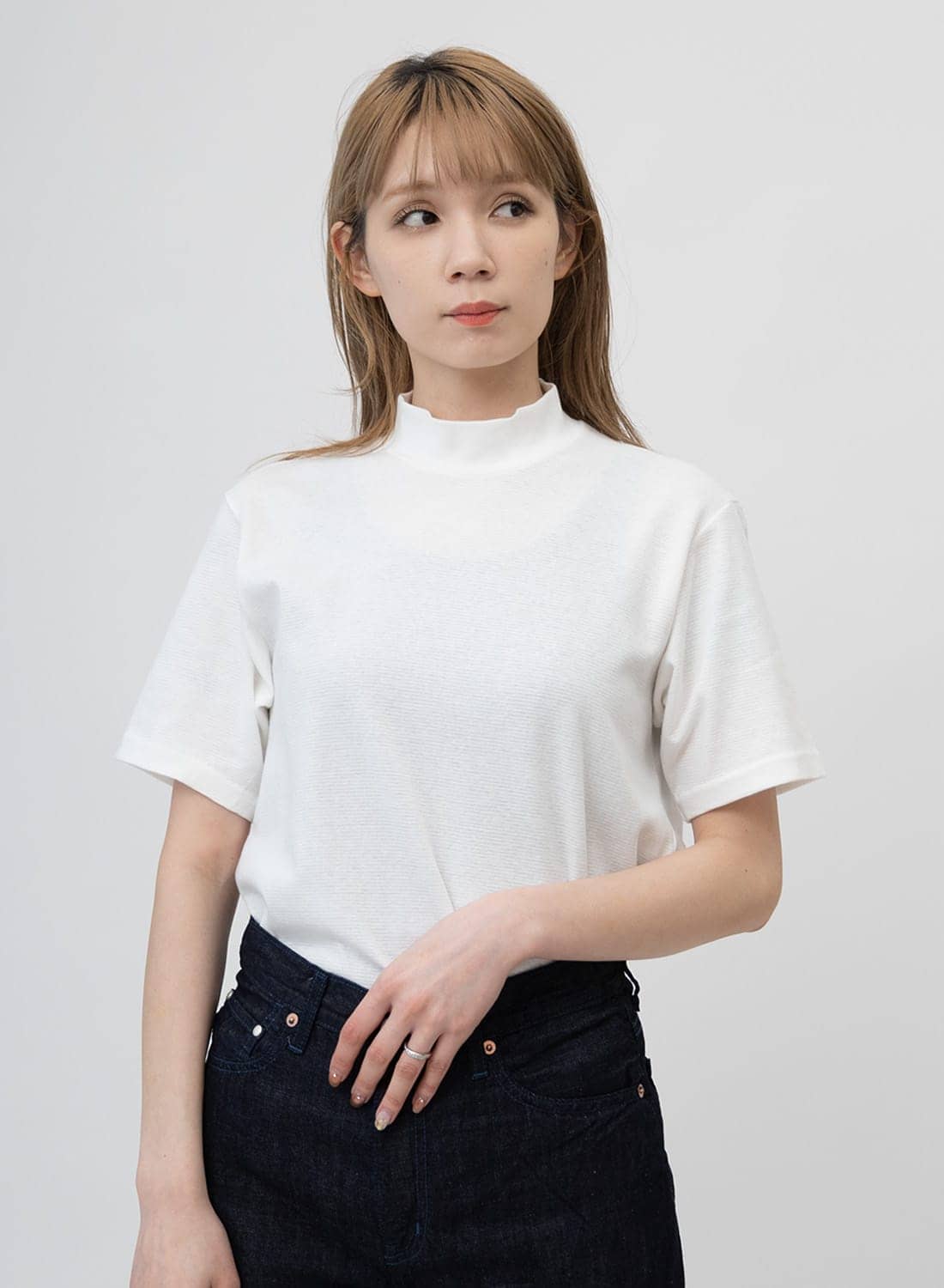 MOCK NECK TEE S/S|モックネックTシャツモックネックTシャツ| MOONLOID