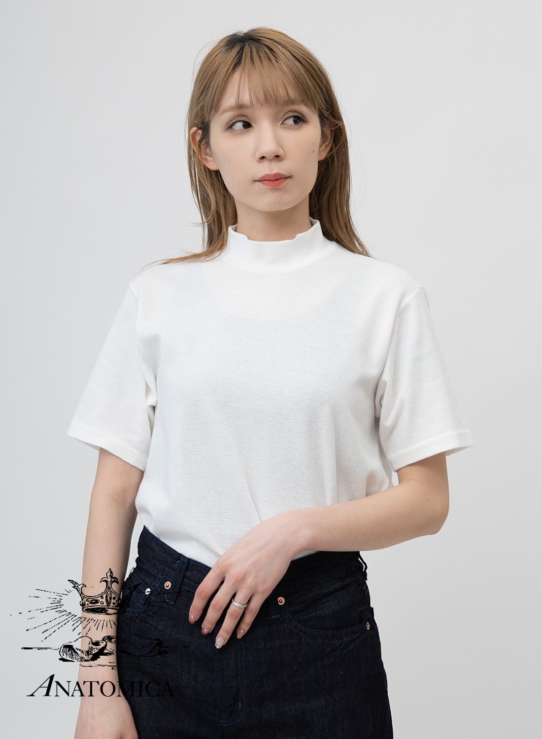 ANATOMICA アナトミカ モックネック Tシャツ TEE MOCK NECK TEE