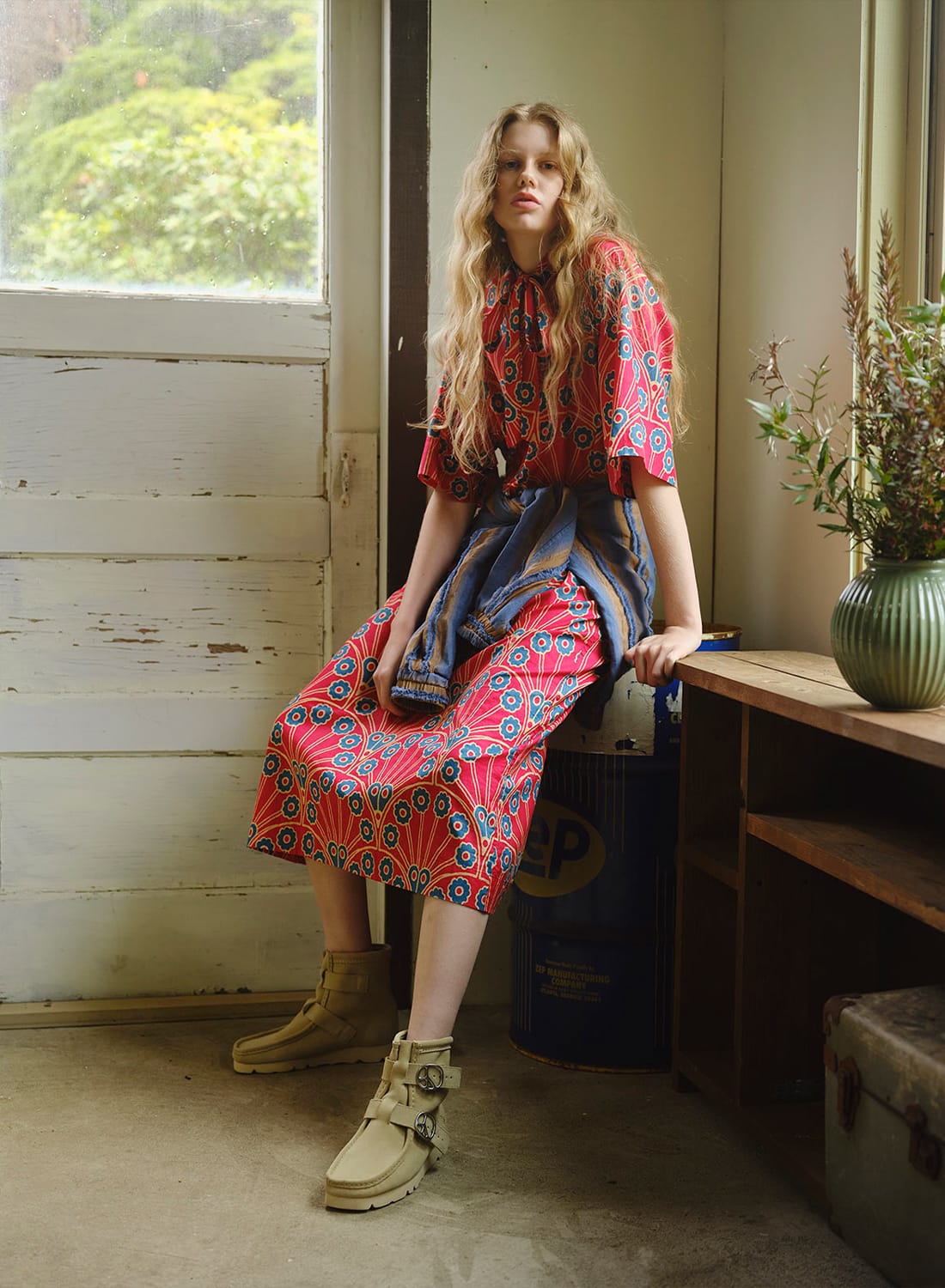 NEEDLES（ニードルズ）Wallabee Hi - Peace Buckle （ワラビー