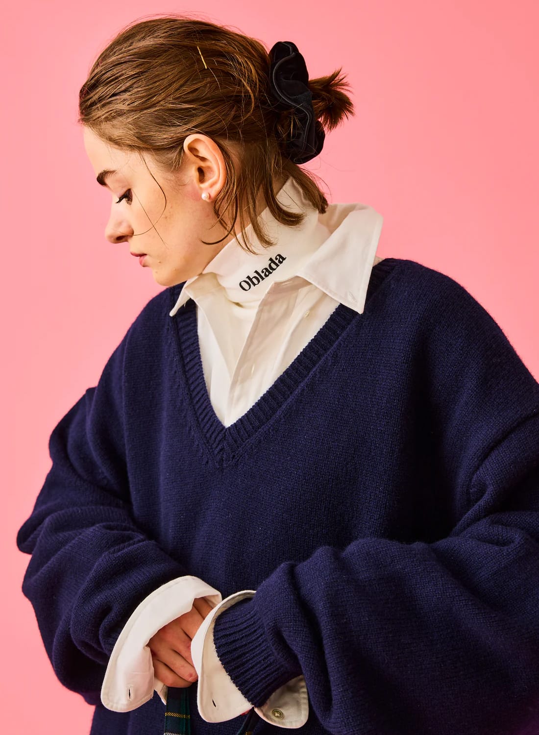 Oblada◆長袖カットソー/FREE/コットン/ブラック/F2410CU04// Oblada(オブラダ)/HOLY HIGH NECK(ホーリー ハイネック)トップス