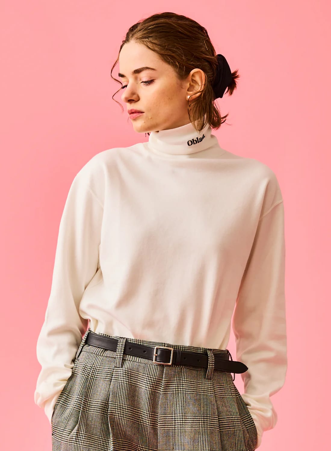 Oblada◆長袖カットソー/FREE/コットン/ブラック/F2410CU04// Oblada(オブラダ)/HOLY HIGH NECK(ホーリー ハイネック)トップス