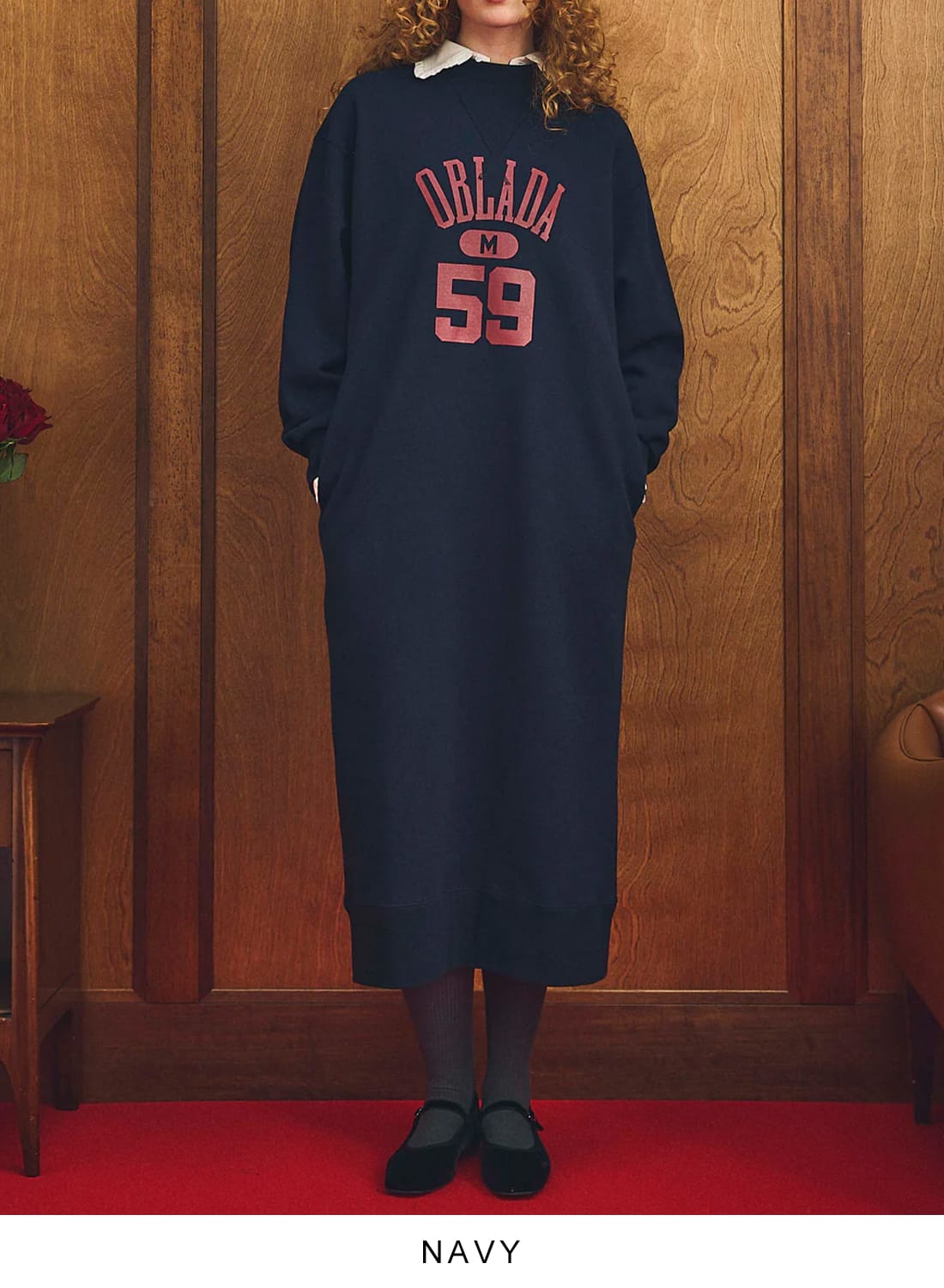 須郷様(カレッジ) COLLEGE SWEAT DRESS|カレッジ スウェット ドレスカレッジ スウェット