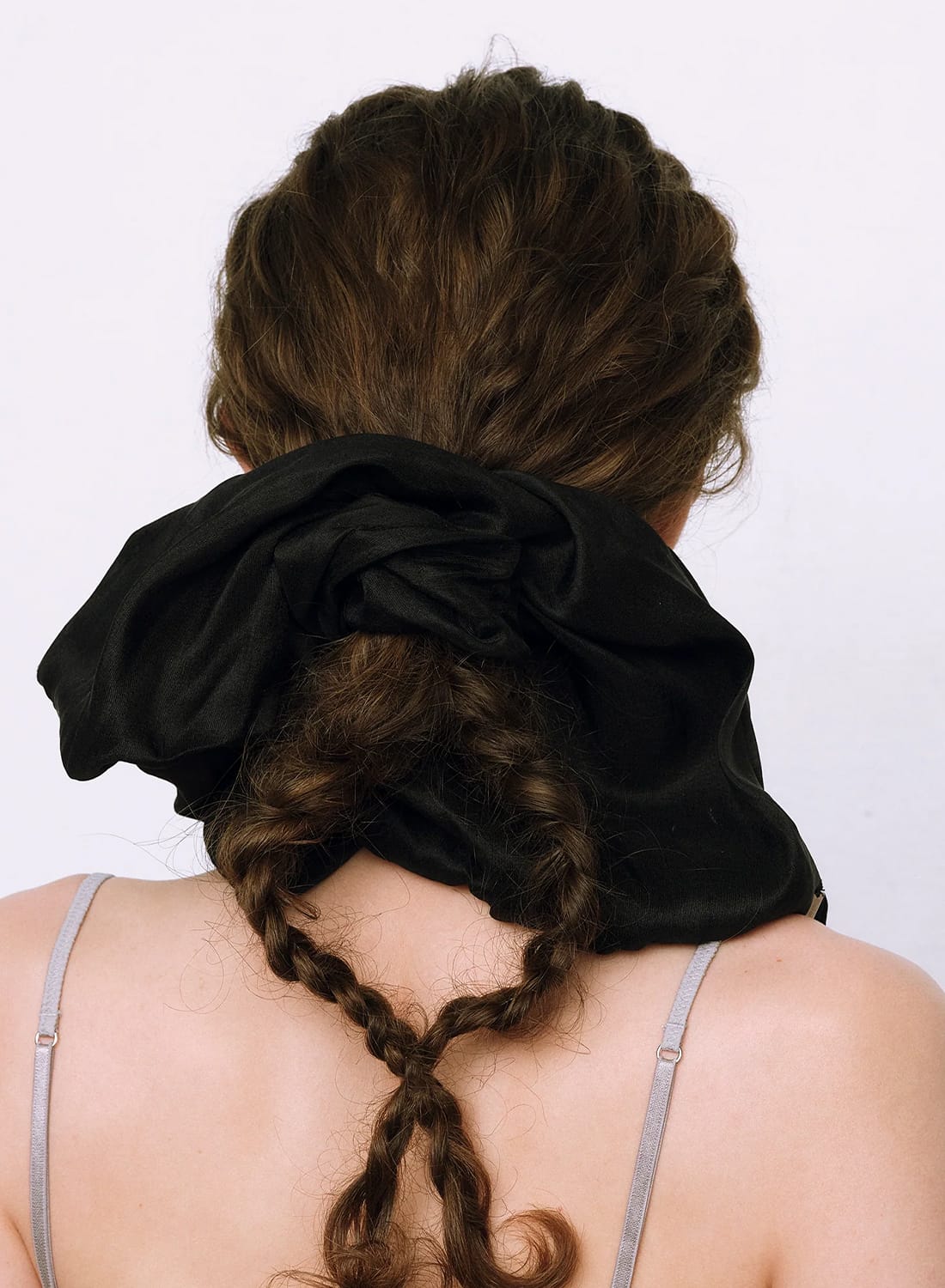 【heyep（ヘイップ）】Silk Square Large Scrunchie heyep(ヘイップ)/Silk Square Large Scrunchie(シルク スクエア