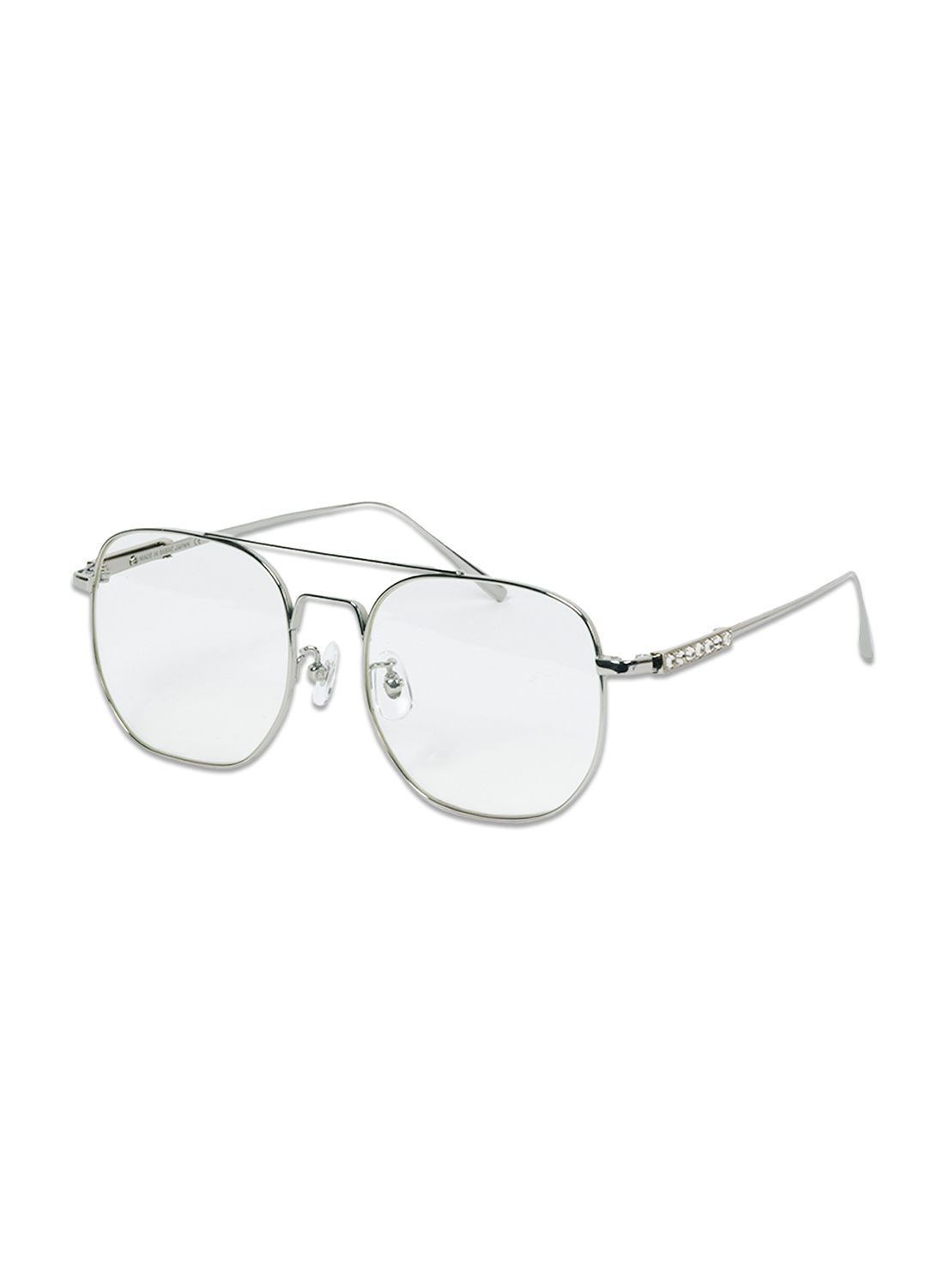 ぴぺぷぱ　epに heyep(ヘイップ)/Aviator Glasses with Rhinestones＆Logo