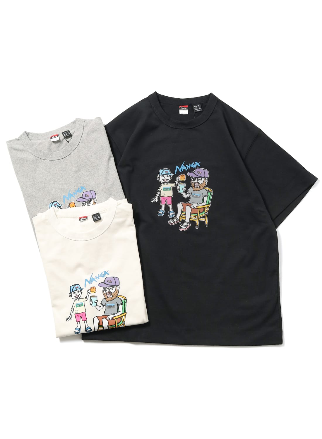 【最終値下げ】永野芽郁 スウェット(黒＆グレー)Tシャツ（白＆カーキ） 楽園スウェットトレーナー 今昔 KJ-29234 和柄 和風 狐 キツネ