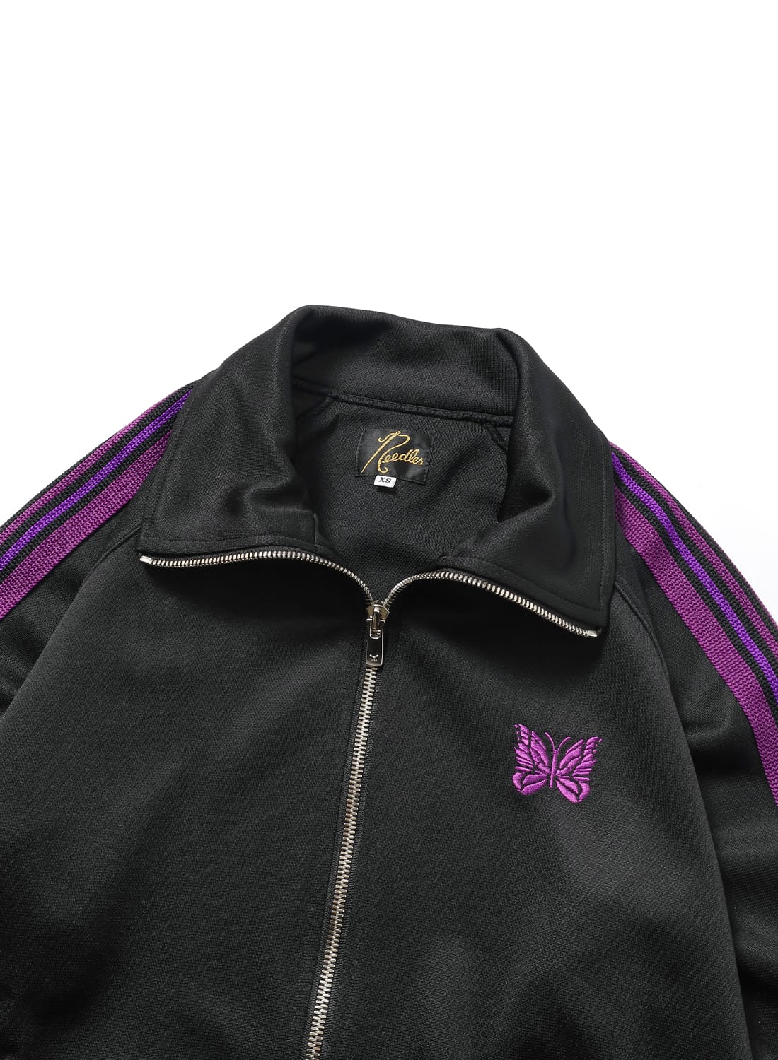 Needles/別注 Track Jacket PolySmooth Black×Purple｜Daytona