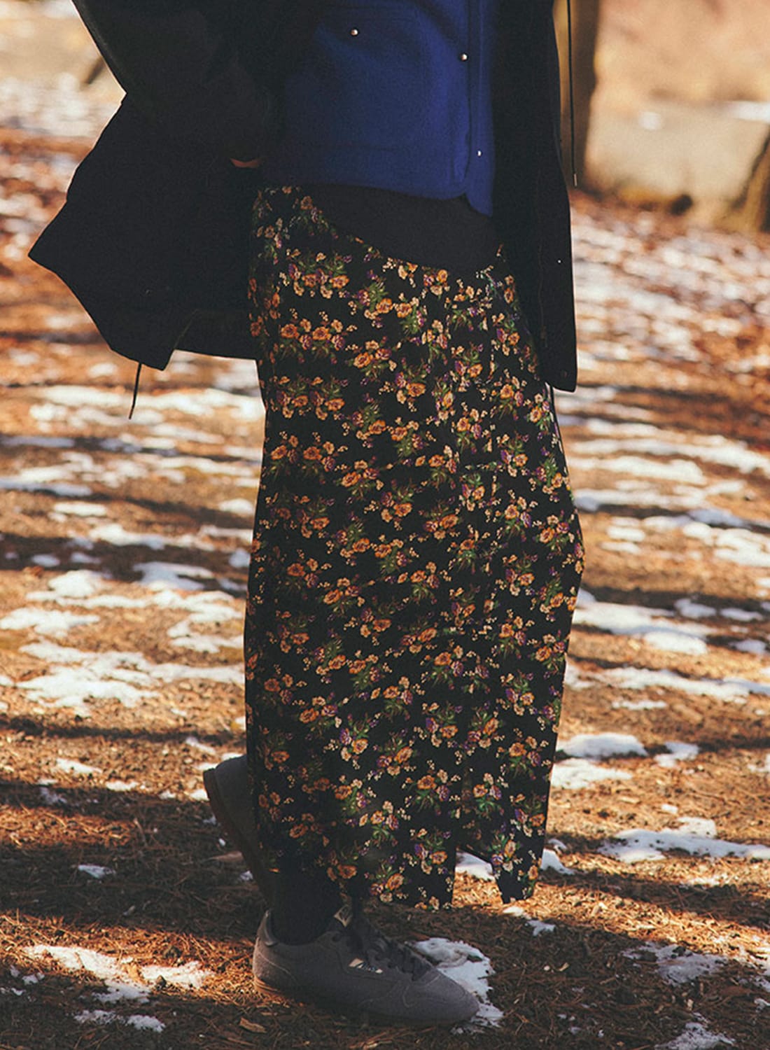 ☆未開封 サンフラワーズ・ガーデン 風になりたい　GSFG-32601 Shinzone(シンゾーン)/FLOWER BOUQUET PRINTTED SATIN SKIRT