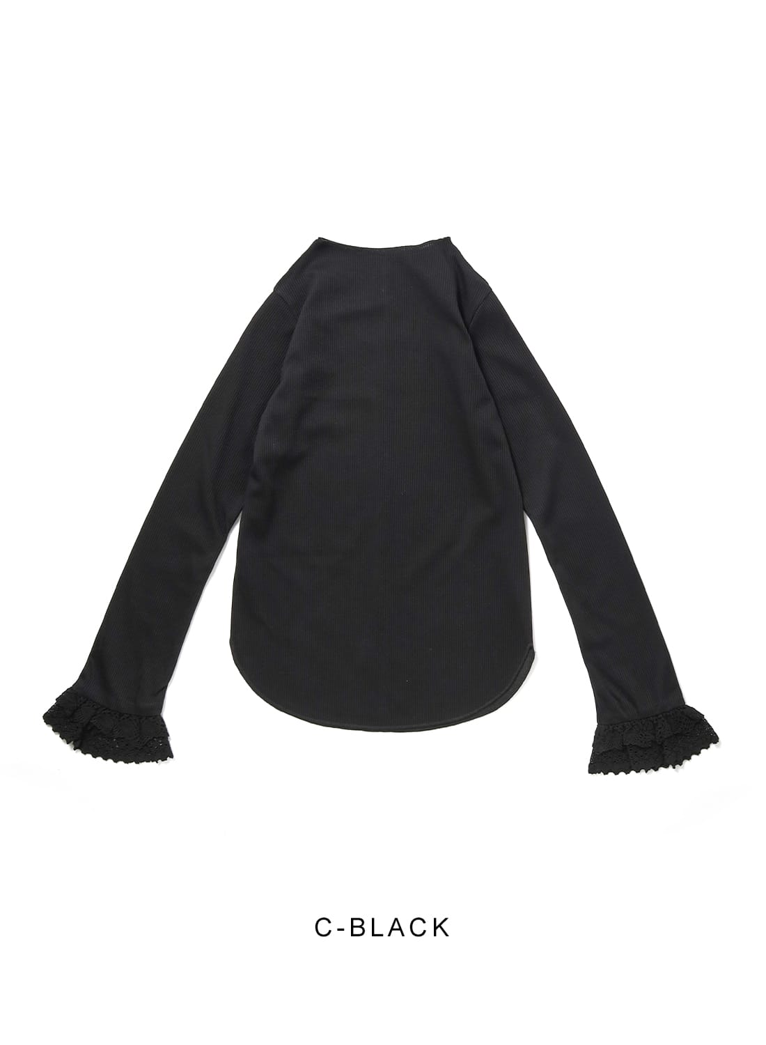 RIBBED LACE CUFF PULLOVER TEE|リブド レース カフ プルオーバー